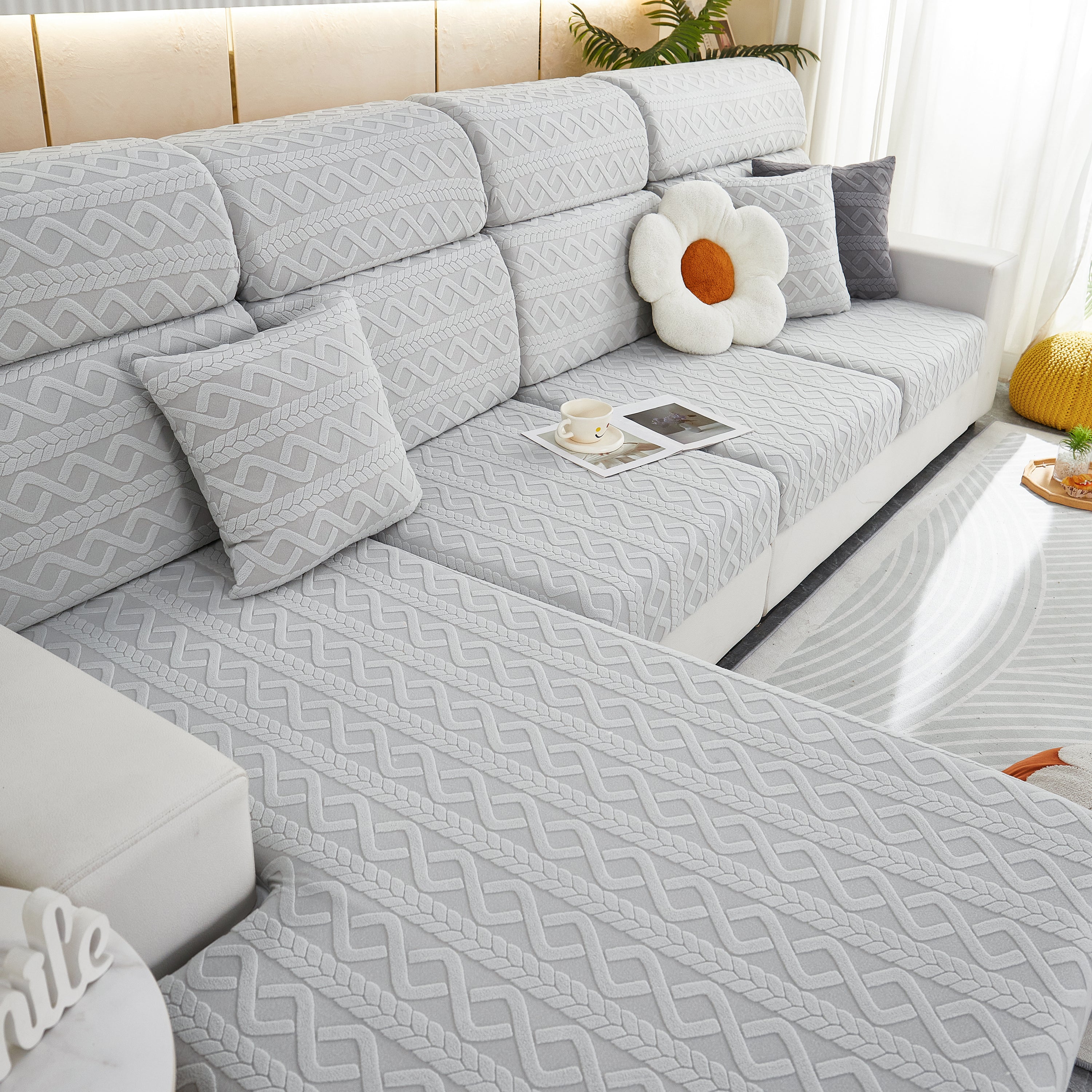 Stretch Couch Seat Cushion Covers, Sofa Slipcover Sofa Cover Soft Flexibility With Elastic Bottom