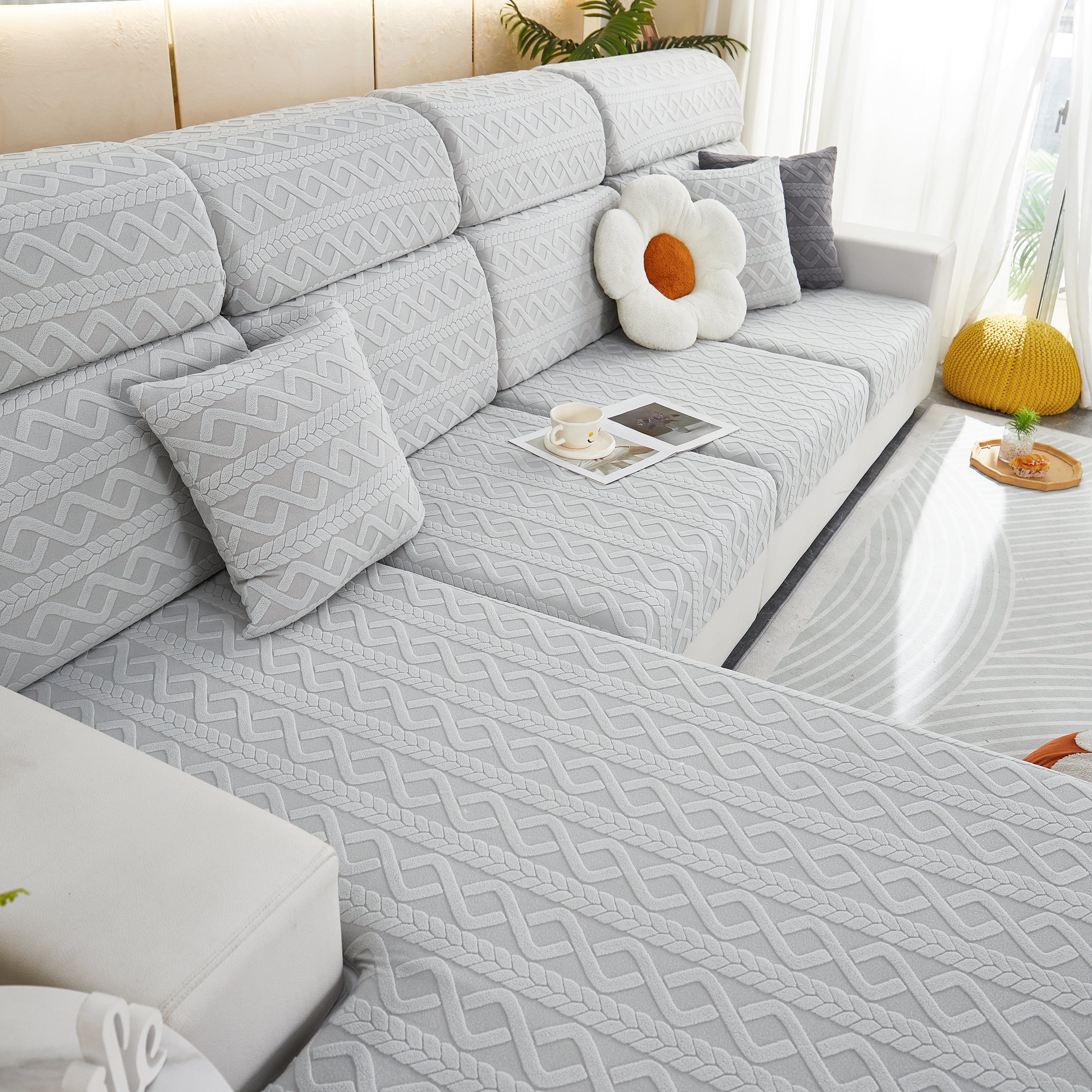 Stretch Couch Seat Cushion Covers, Sofa Slipcover Sofa Cover Soft Flexibility With Elastic Bottom