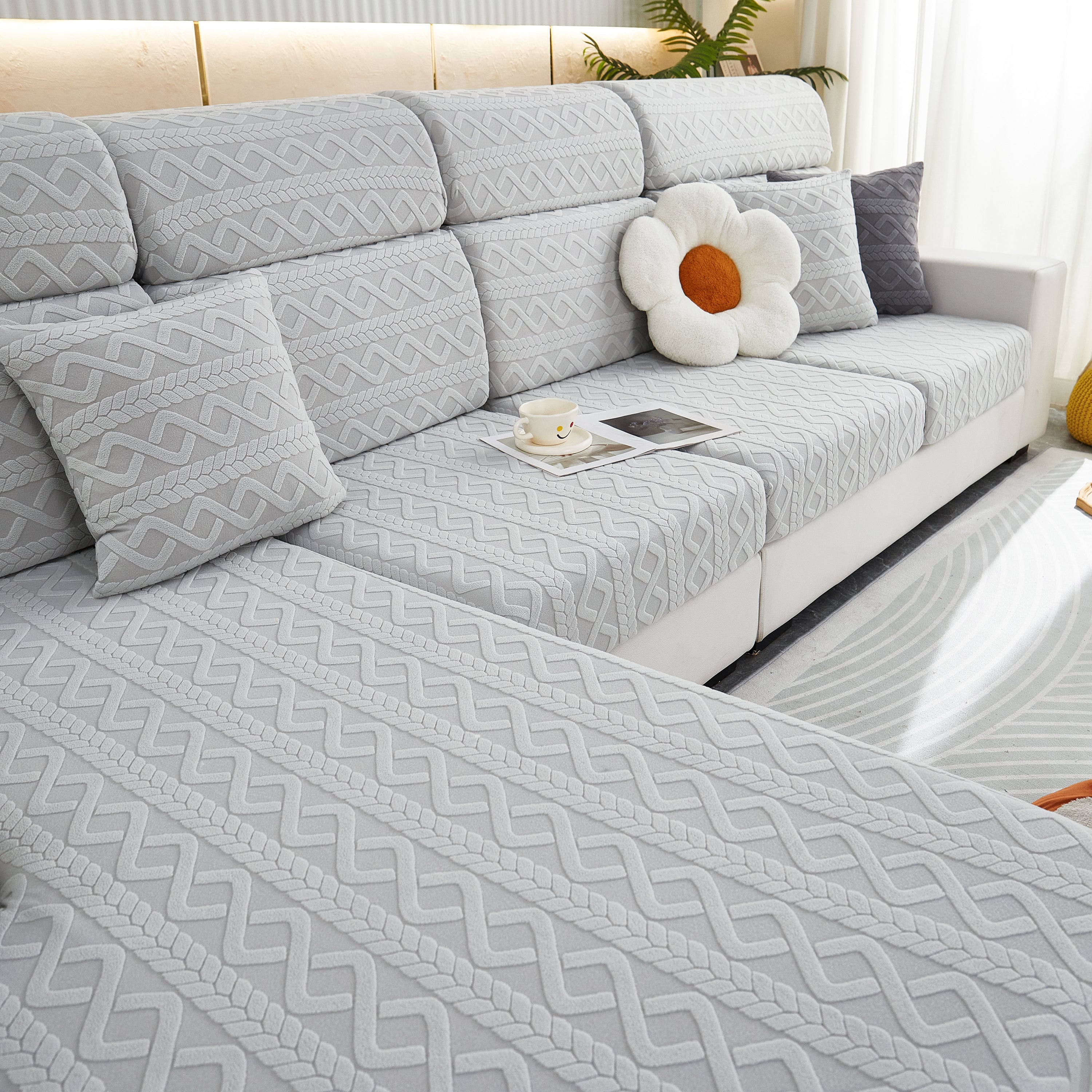 Stretch Couch Seat Cushion Covers, Sofa Slipcover Sofa Cover Soft Flexibility With Elastic Bottom