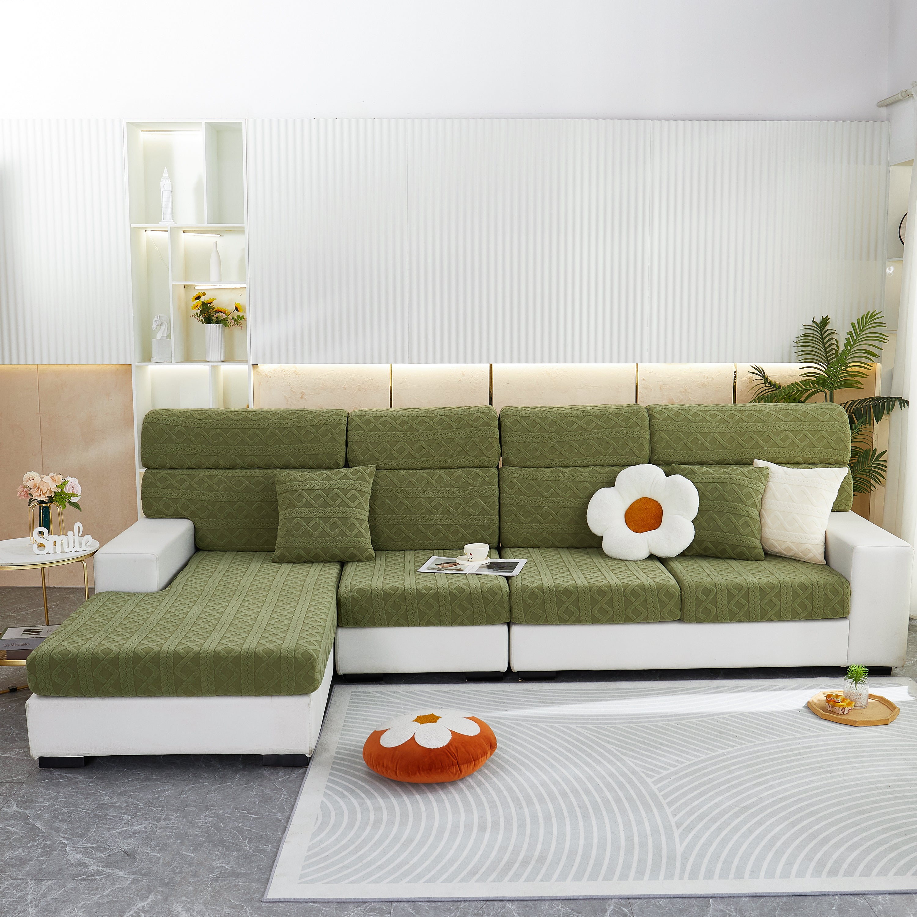 Stretch Couch Seat Cushion Covers, Sofa Slipcover Sofa Cover Soft Flexibility With Elastic Bottom