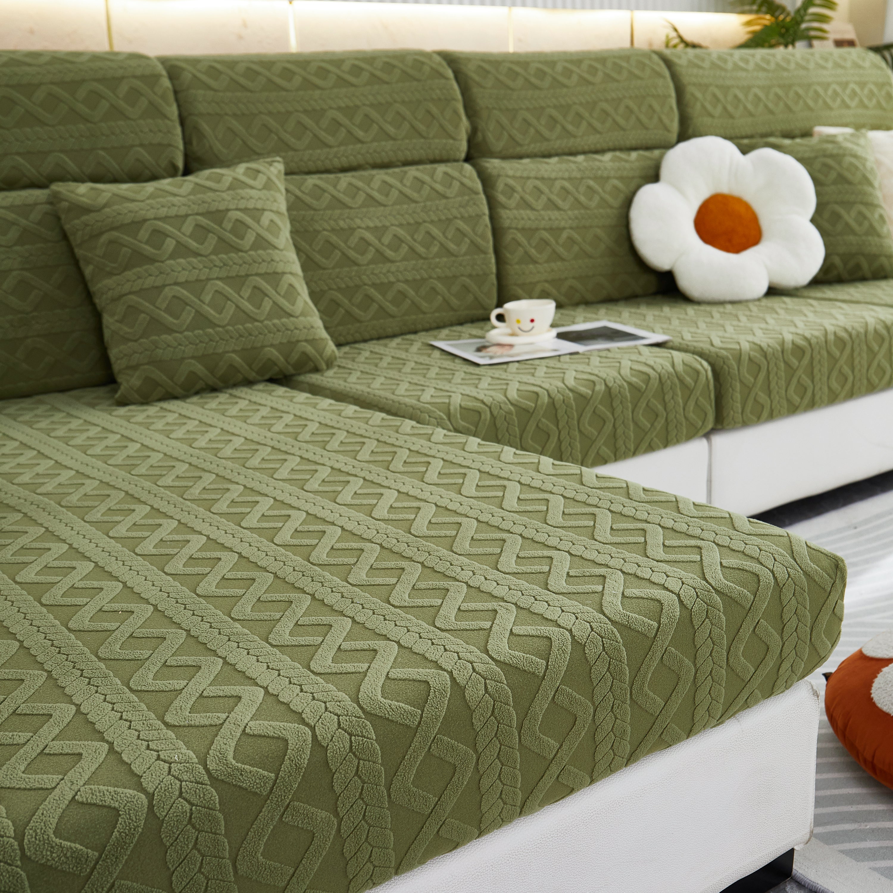 Stretch Couch Seat Cushion Covers, Sofa Slipcover Sofa Cover Soft Flexibility With Elastic Bottom