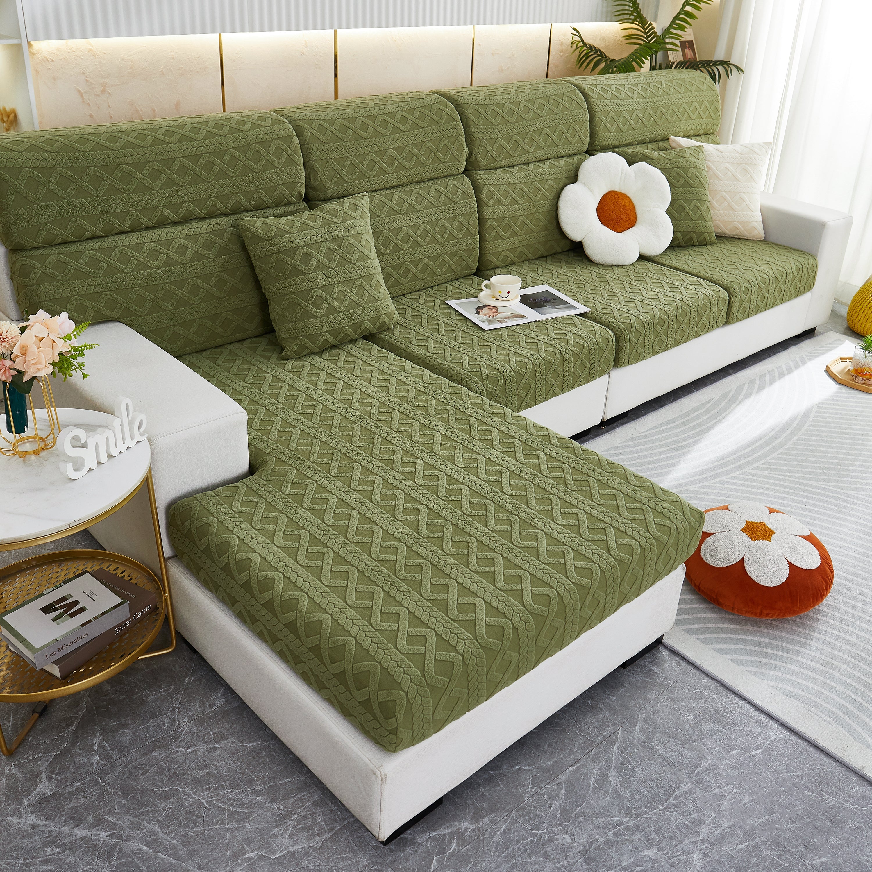Stretch Couch Seat Cushion Covers, Sofa Slipcover Sofa Cover Soft Flexibility With Elastic Bottom