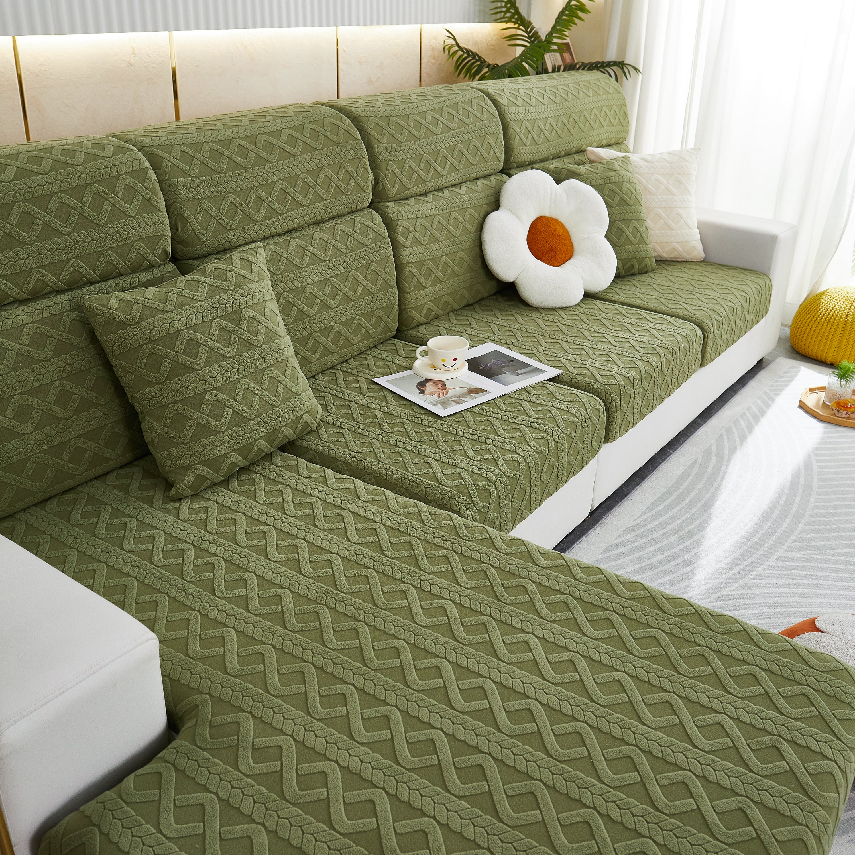Stretch Couch Seat Cushion Covers, Sofa Slipcover Sofa Cover Soft Flexibility With Elastic Bottom