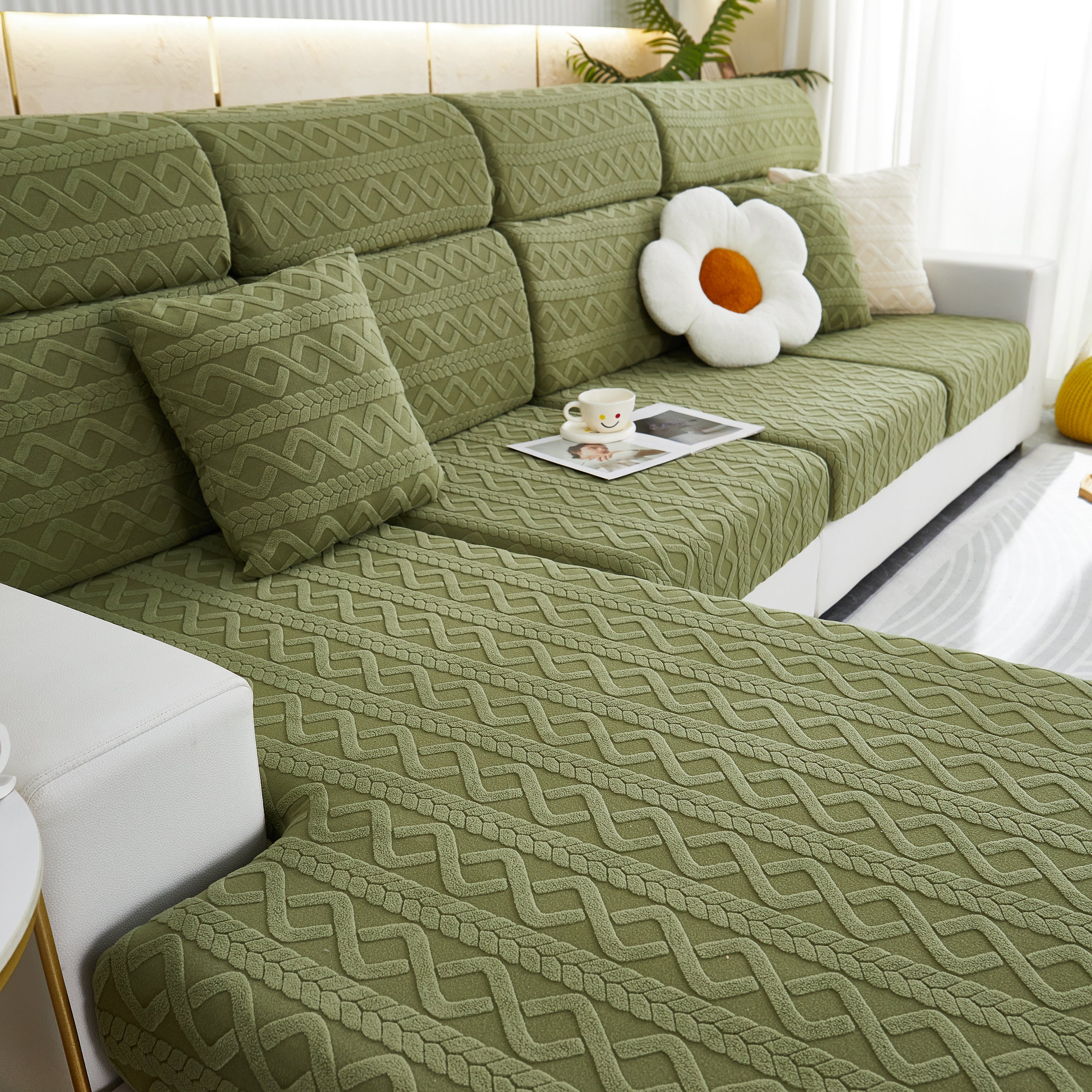 Stretch Couch Seat Cushion Covers, Sofa Slipcover Sofa Cover Soft Flexibility With Elastic Bottom