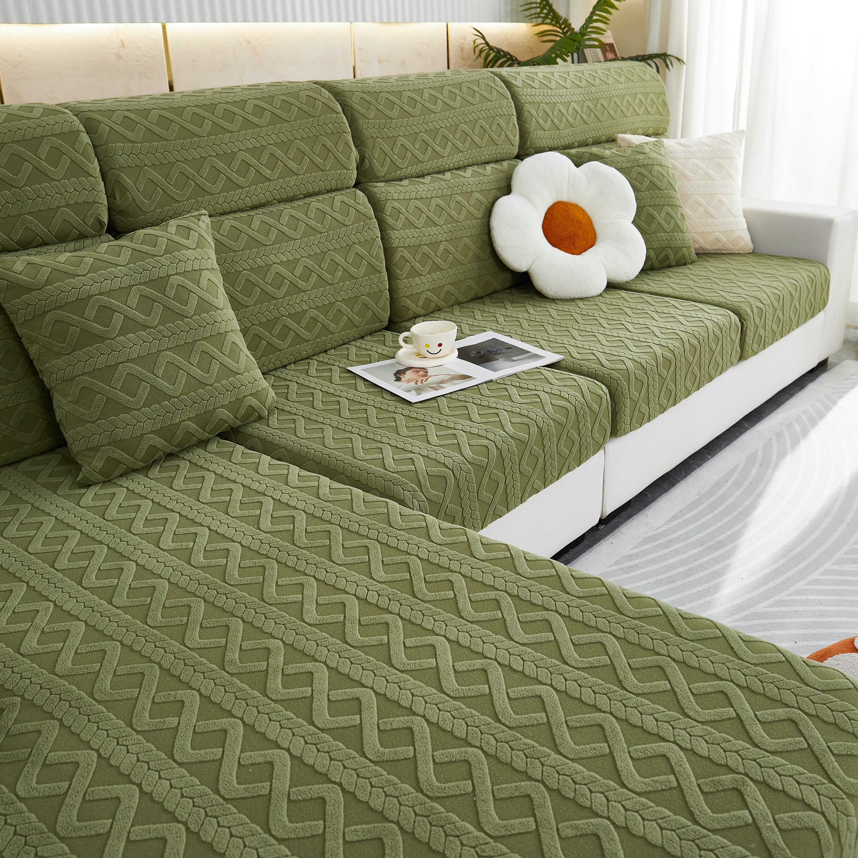 Stretch Couch Seat Cushion Covers, Sofa Slipcover Sofa Cover Soft Flexibility With Elastic Bottom