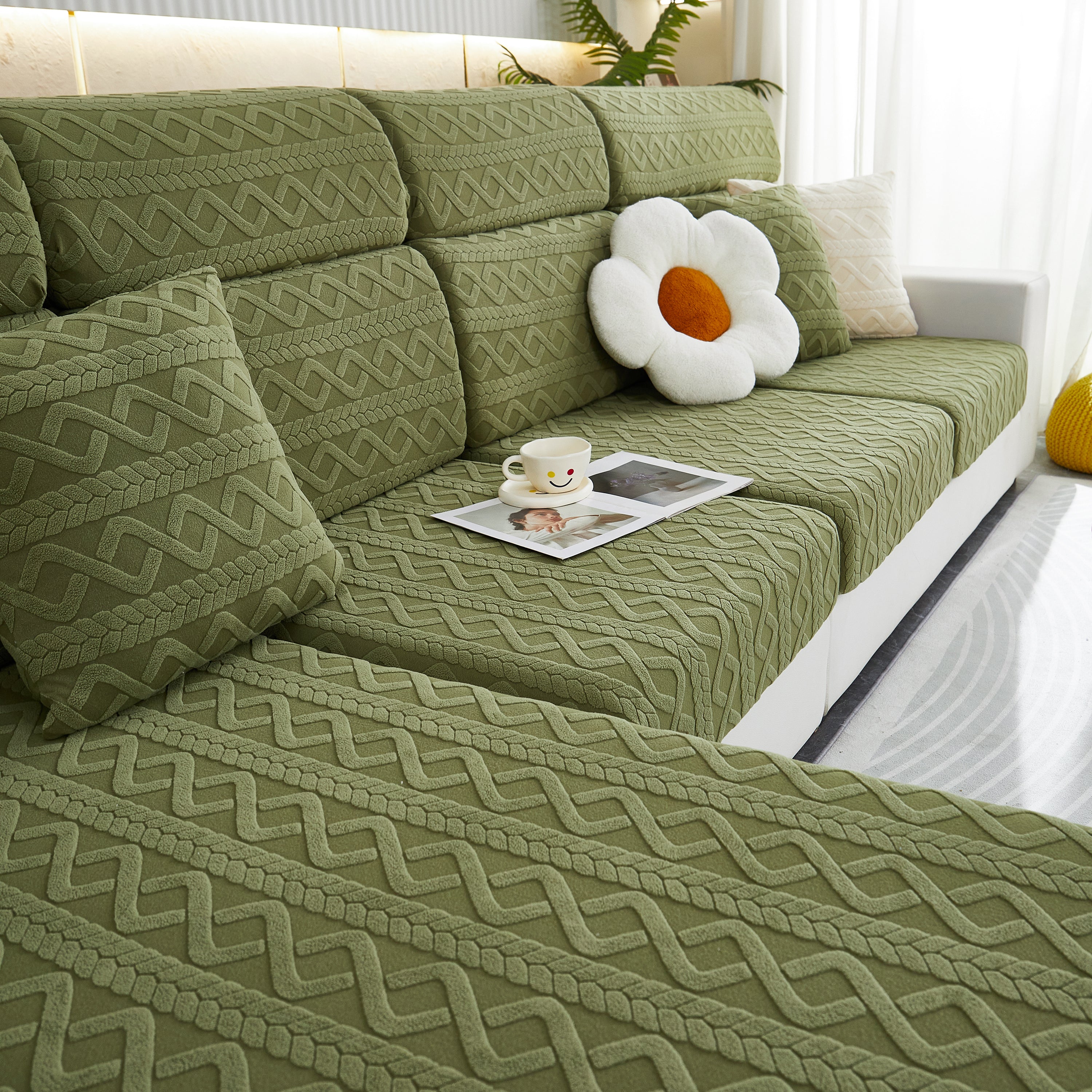 Stretch Couch Seat Cushion Covers, Sofa Slipcover Sofa Cover Soft Flexibility With Elastic Bottom