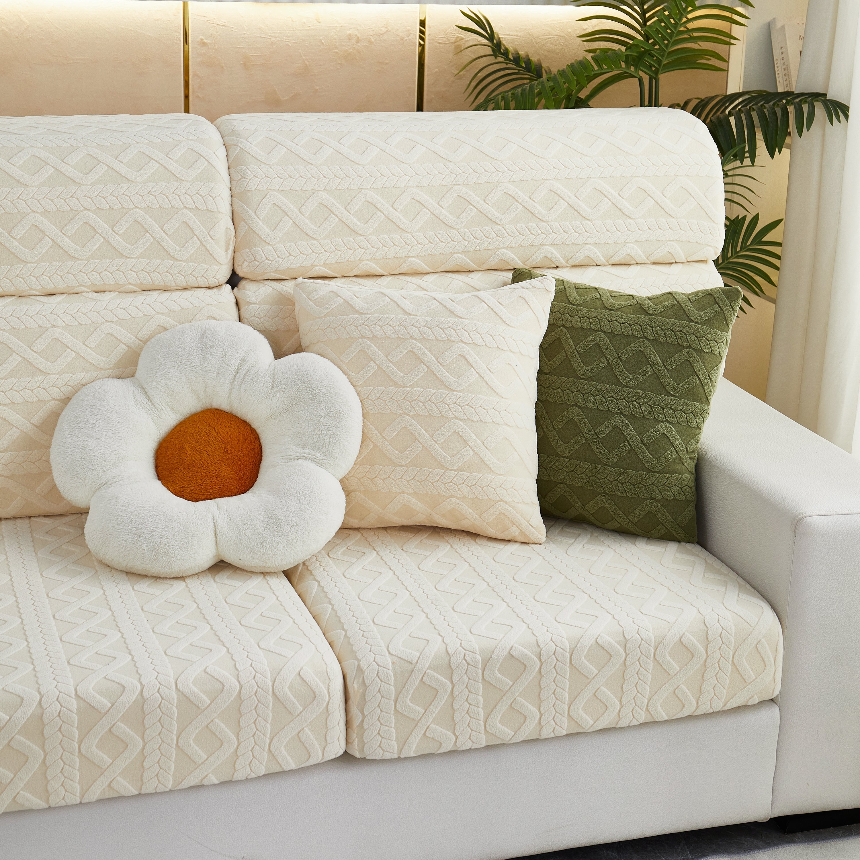 Stretch Couch Seat Cushion Covers, Sofa Slipcover Sofa Cover Soft Flexibility With Elastic Bottom