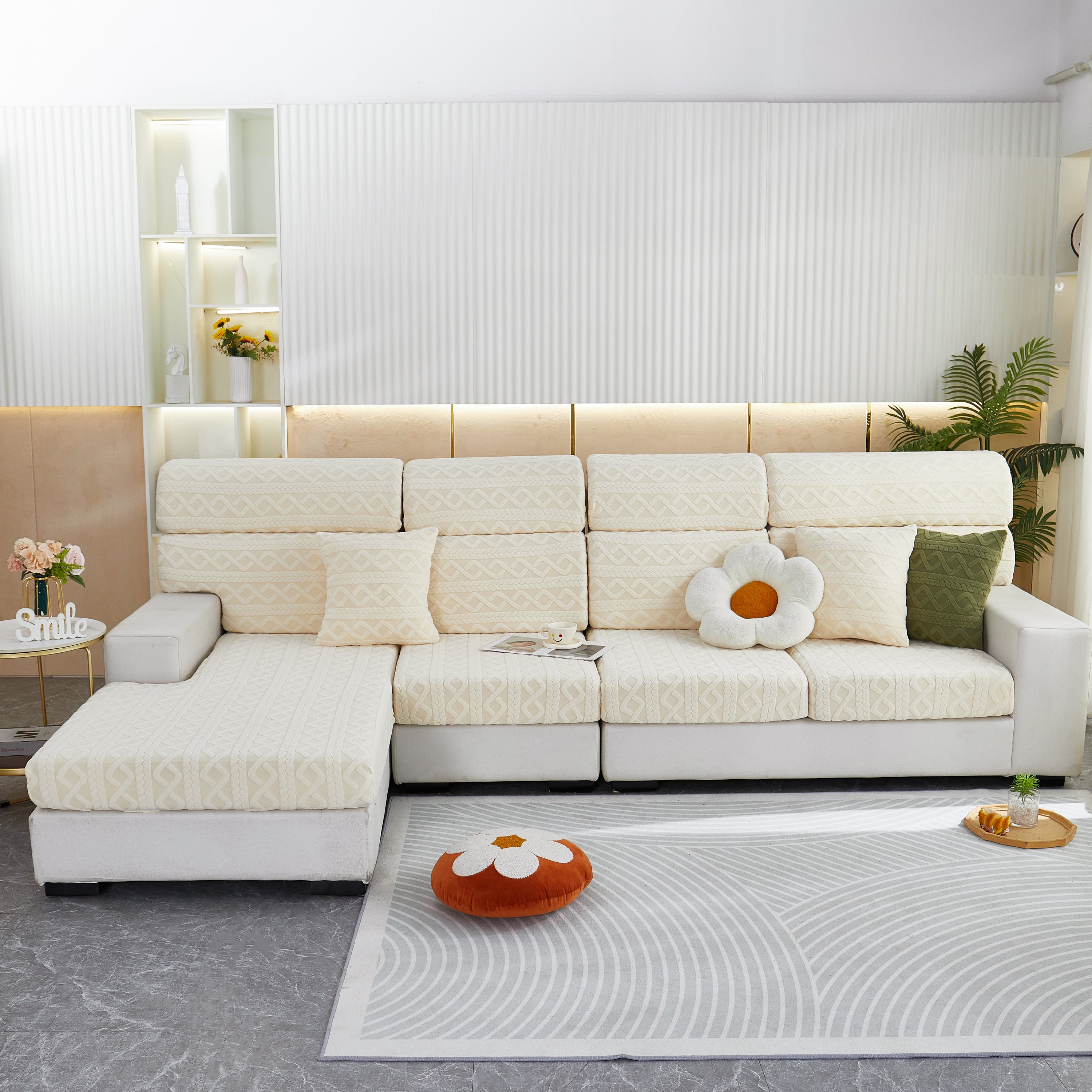Stretch Couch Seat Cushion Covers, Sofa Slipcover Sofa Cover Soft Flexibility With Elastic Bottom