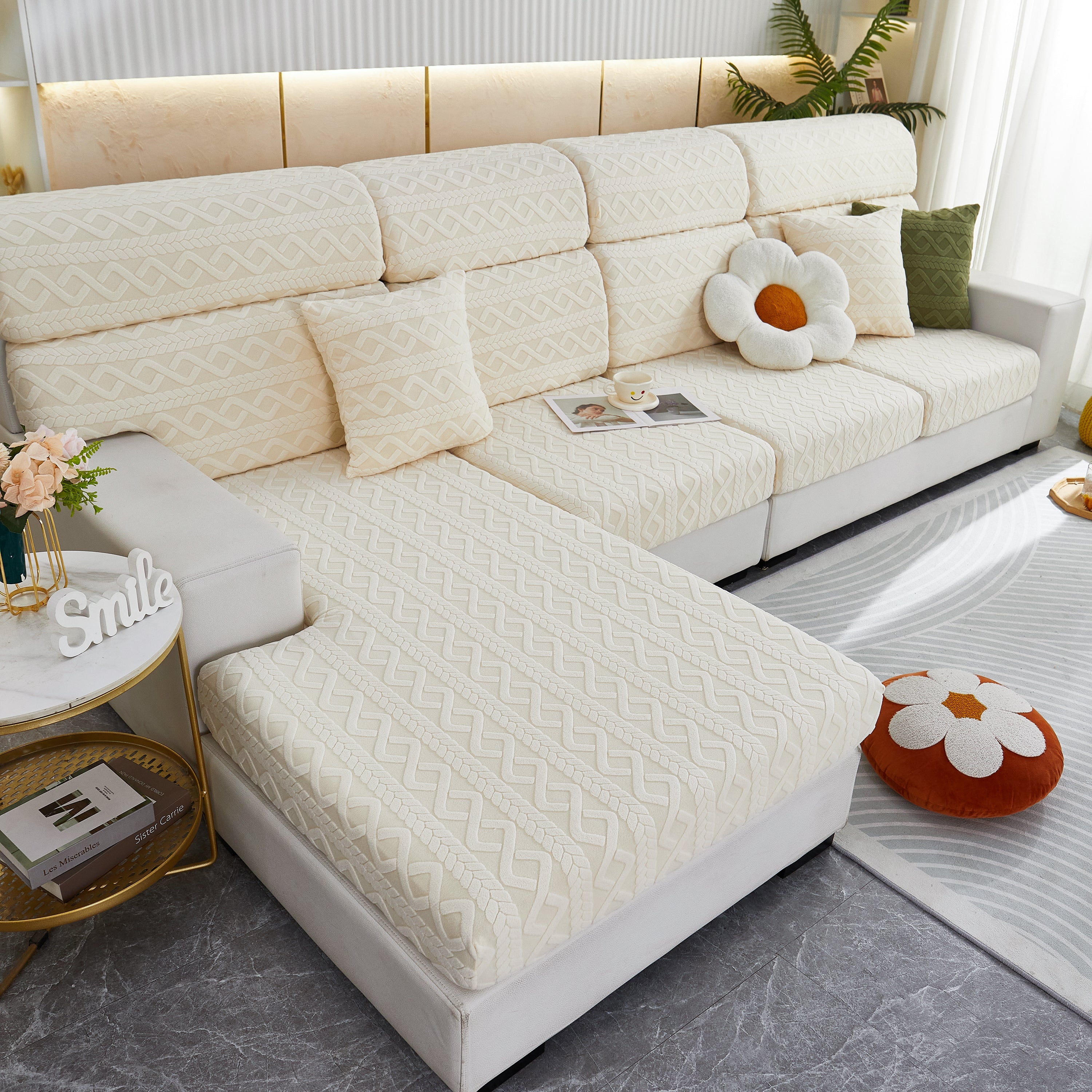 Stretch Couch Seat Cushion Covers, Sofa Slipcover Sofa Cover Soft Flexibility With Elastic Bottom
