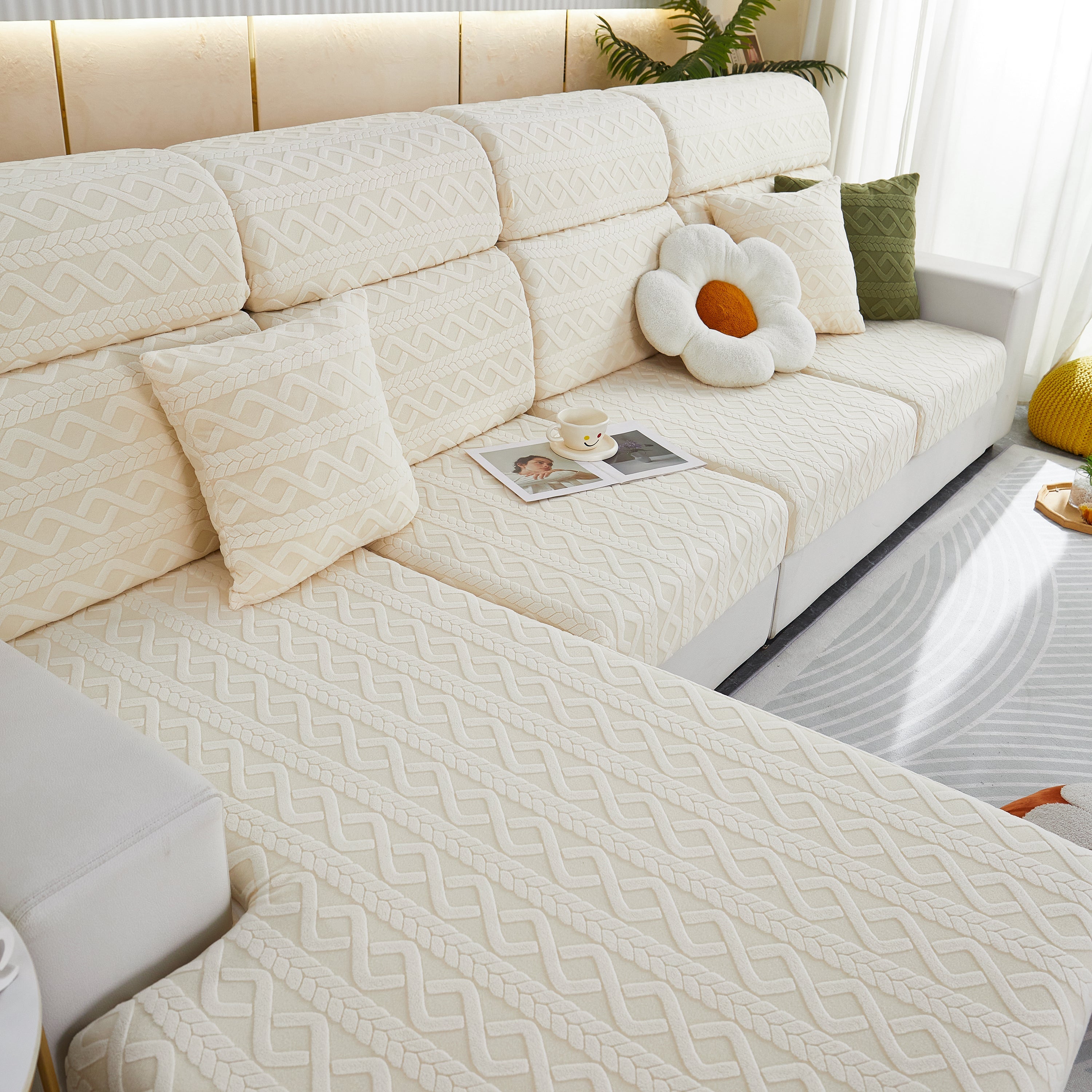 Stretch Couch Seat Cushion Covers, Sofa Slipcover Sofa Cover Soft Flexibility With Elastic Bottom