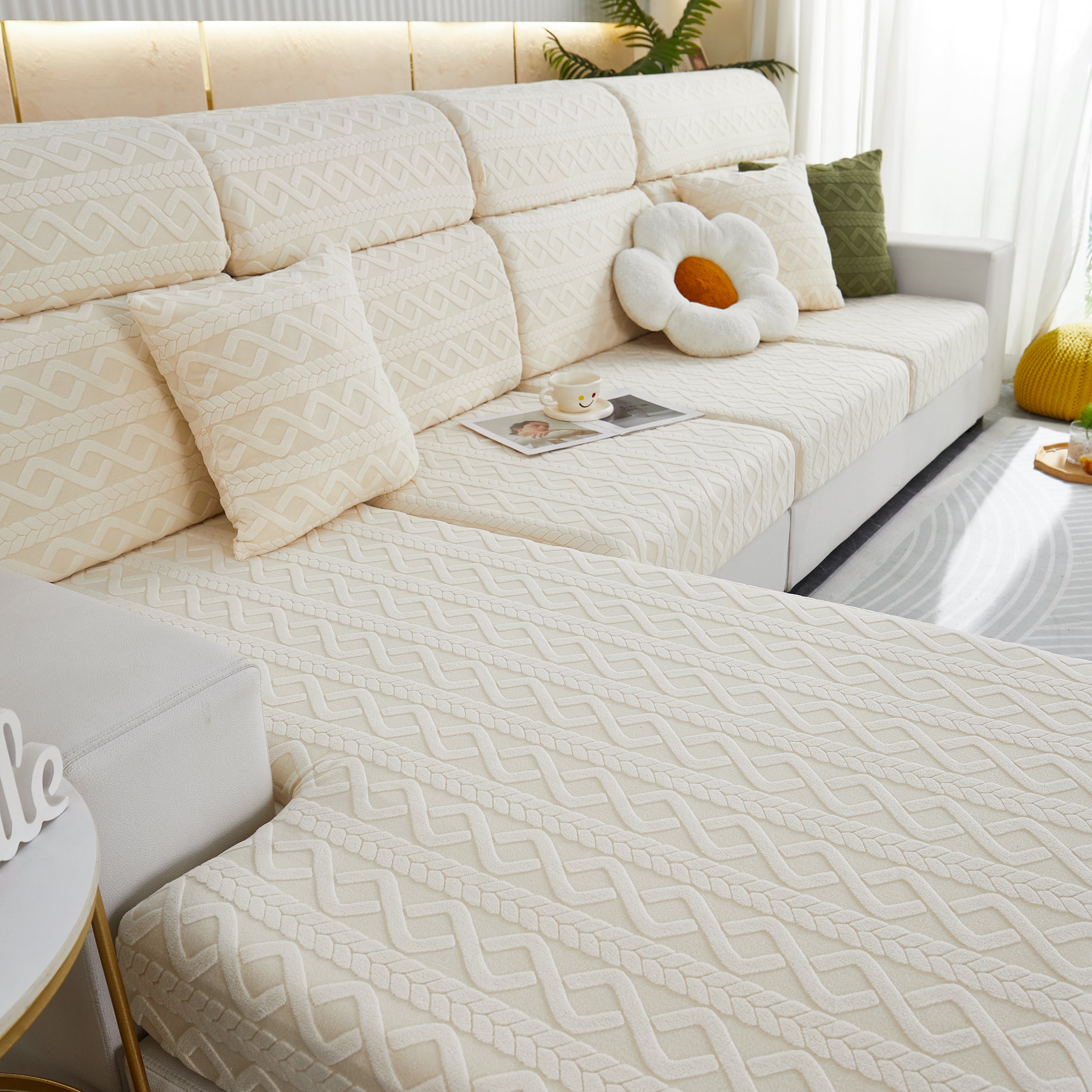Stretch Couch Seat Cushion Covers, Sofa Slipcover Sofa Cover Soft Flexibility With Elastic Bottom