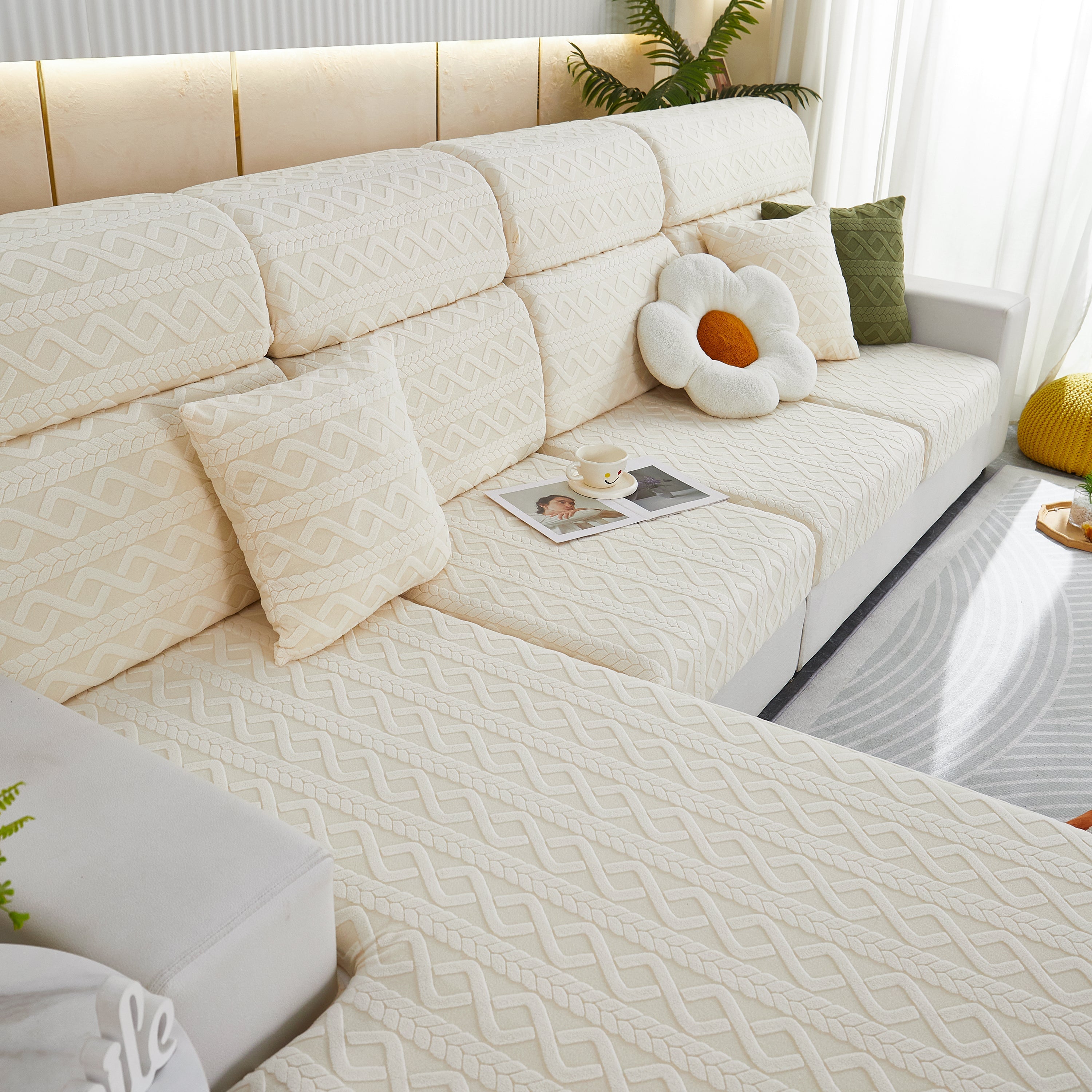 Stretch Couch Seat Cushion Covers, Sofa Slipcover Sofa Cover Soft Flexibility With Elastic Bottom