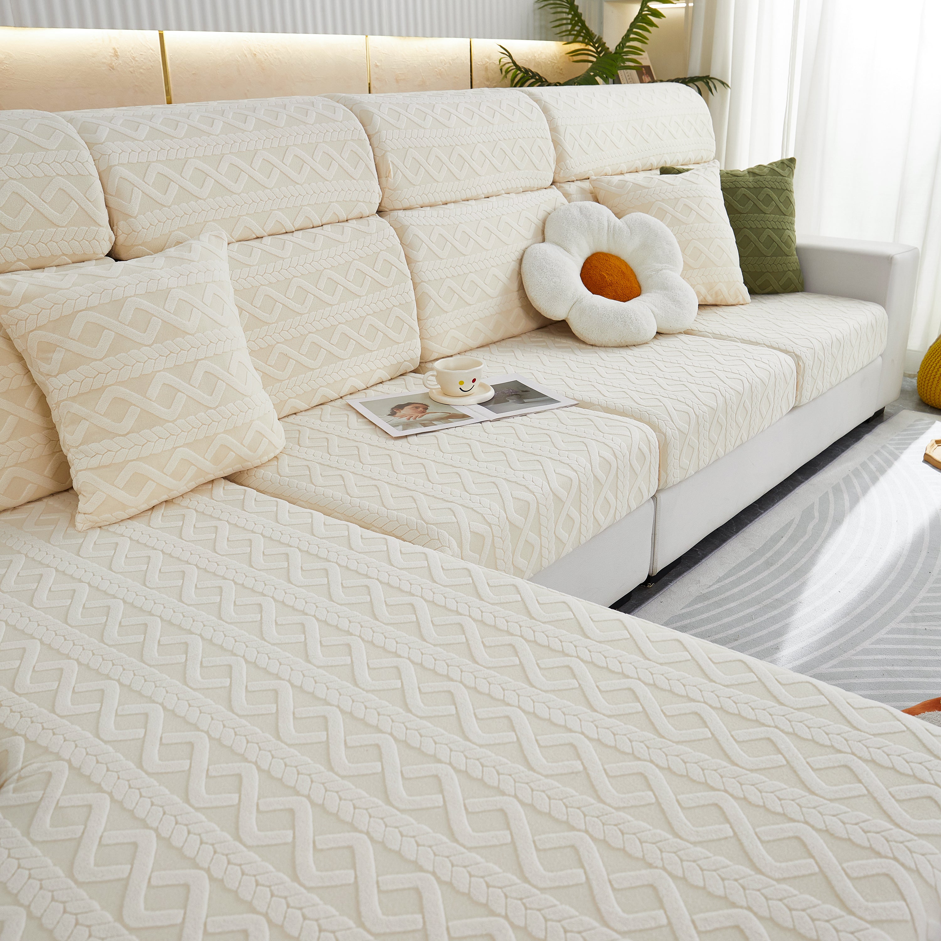 Stretch Couch Seat Cushion Covers, Sofa Slipcover Sofa Cover Soft Flexibility With Elastic Bottom