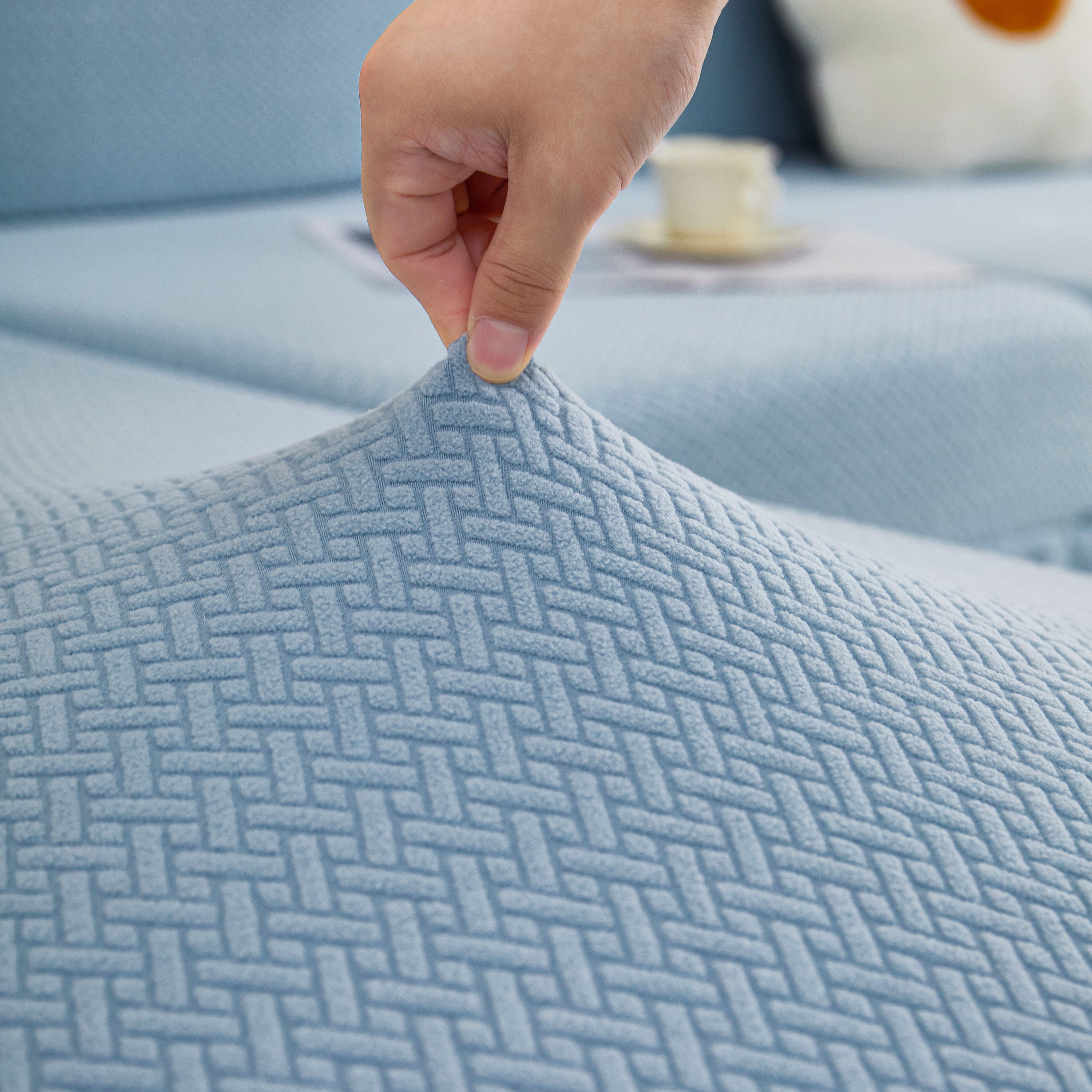 Tailored Sofa Cushion Covers Stretch Couch Seat Covers  With Skirt For Sectional Sofas