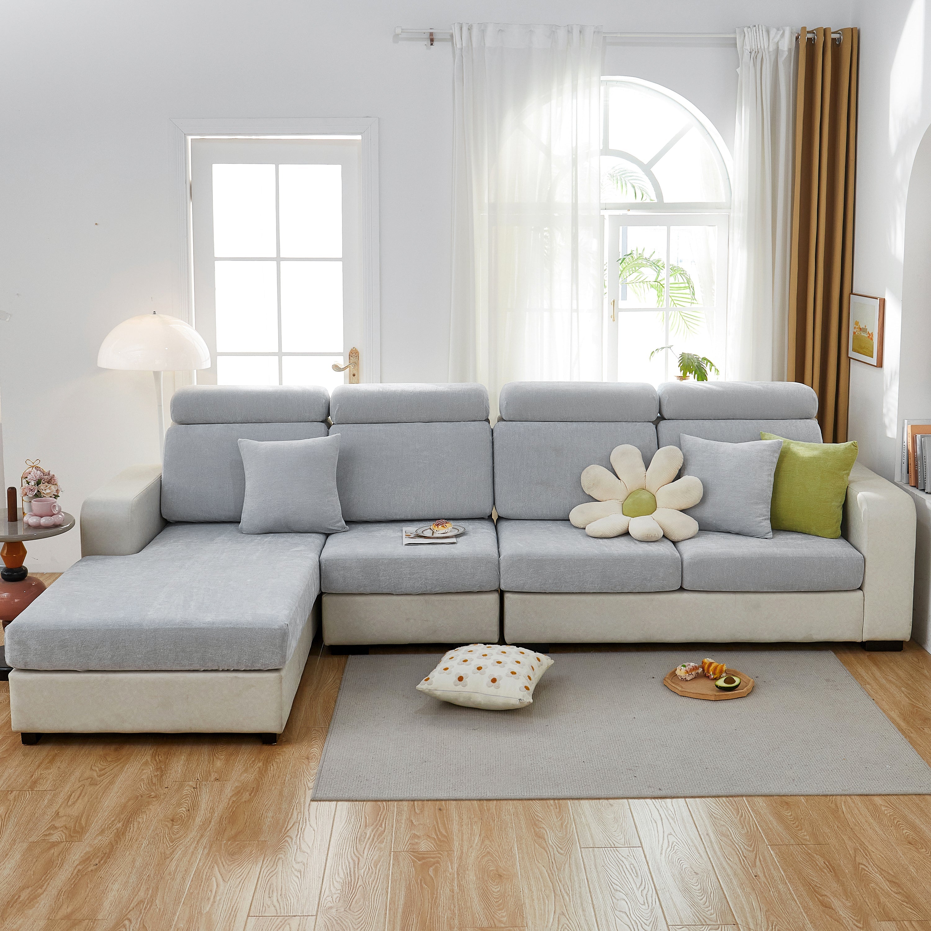 Chenille Cushion Covers For 1/2/3/4 Seater Sofas And L-shaped Couches, Furniture Covers For Pets