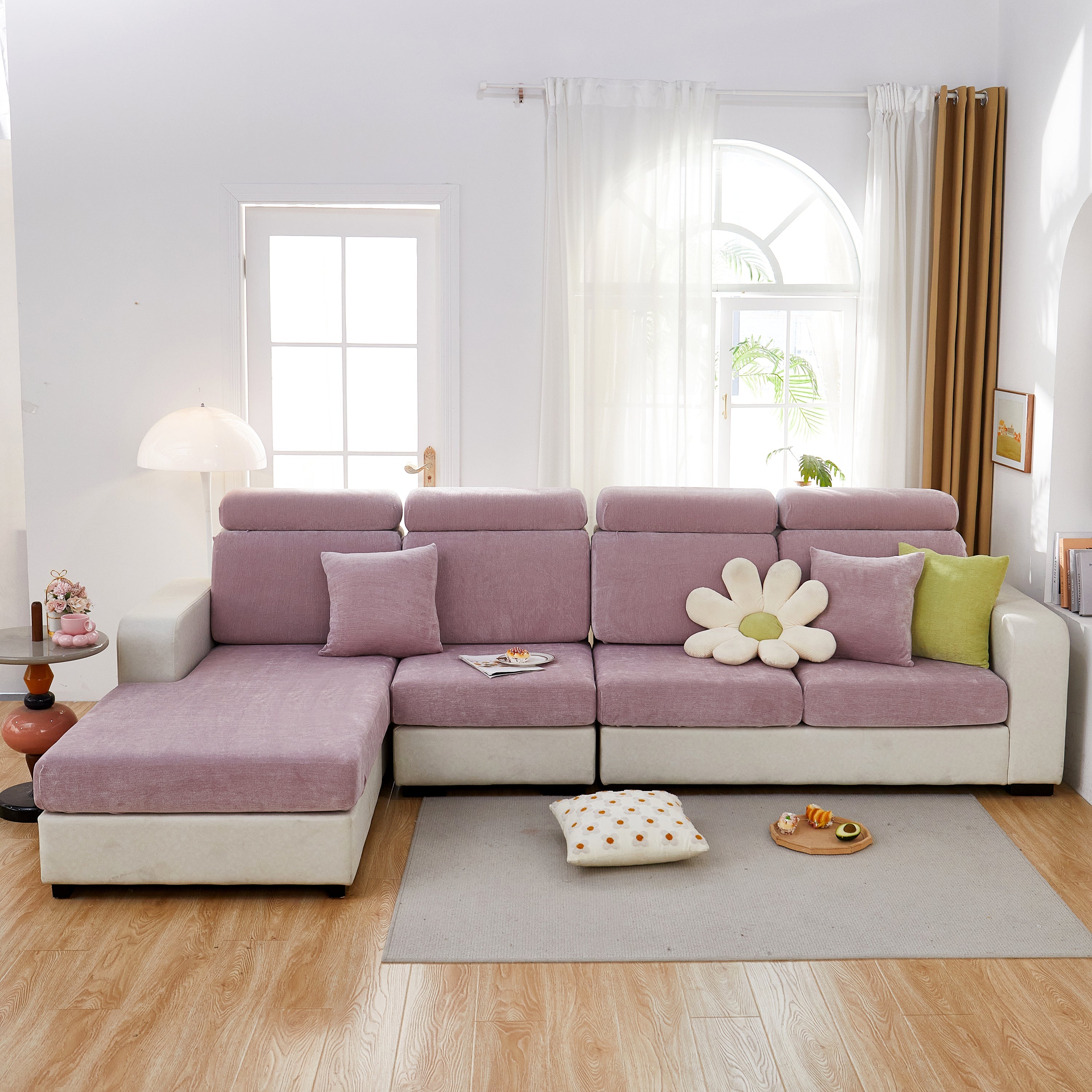 Chenille Cushion Covers For 1/2/3/4 Seater Sofas And L-shaped Couches, Furniture Covers For Pets