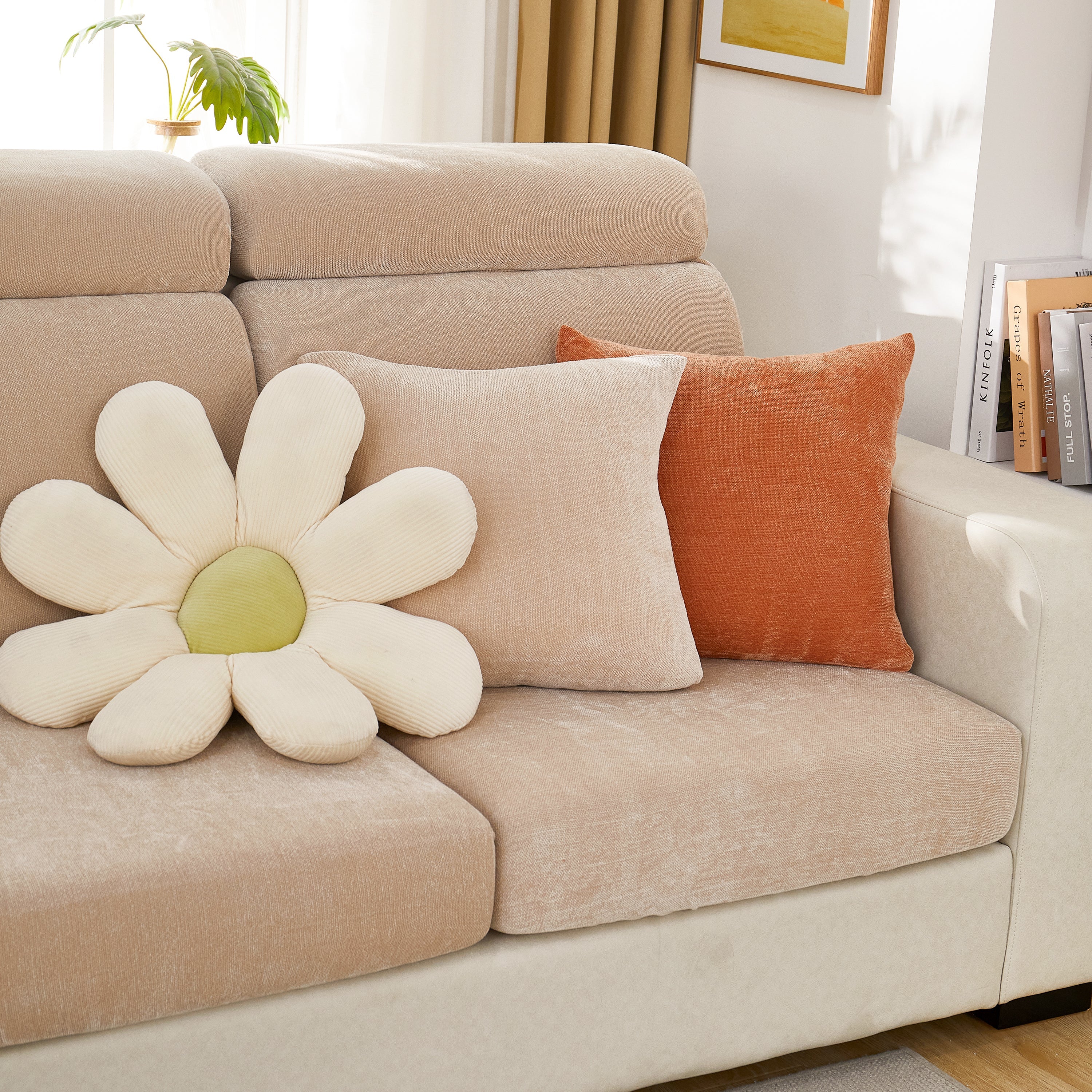 Chenille Cushion Covers For 1/2/3/4 Seater Sofas And L-shaped Couches, Furniture Covers For Pets