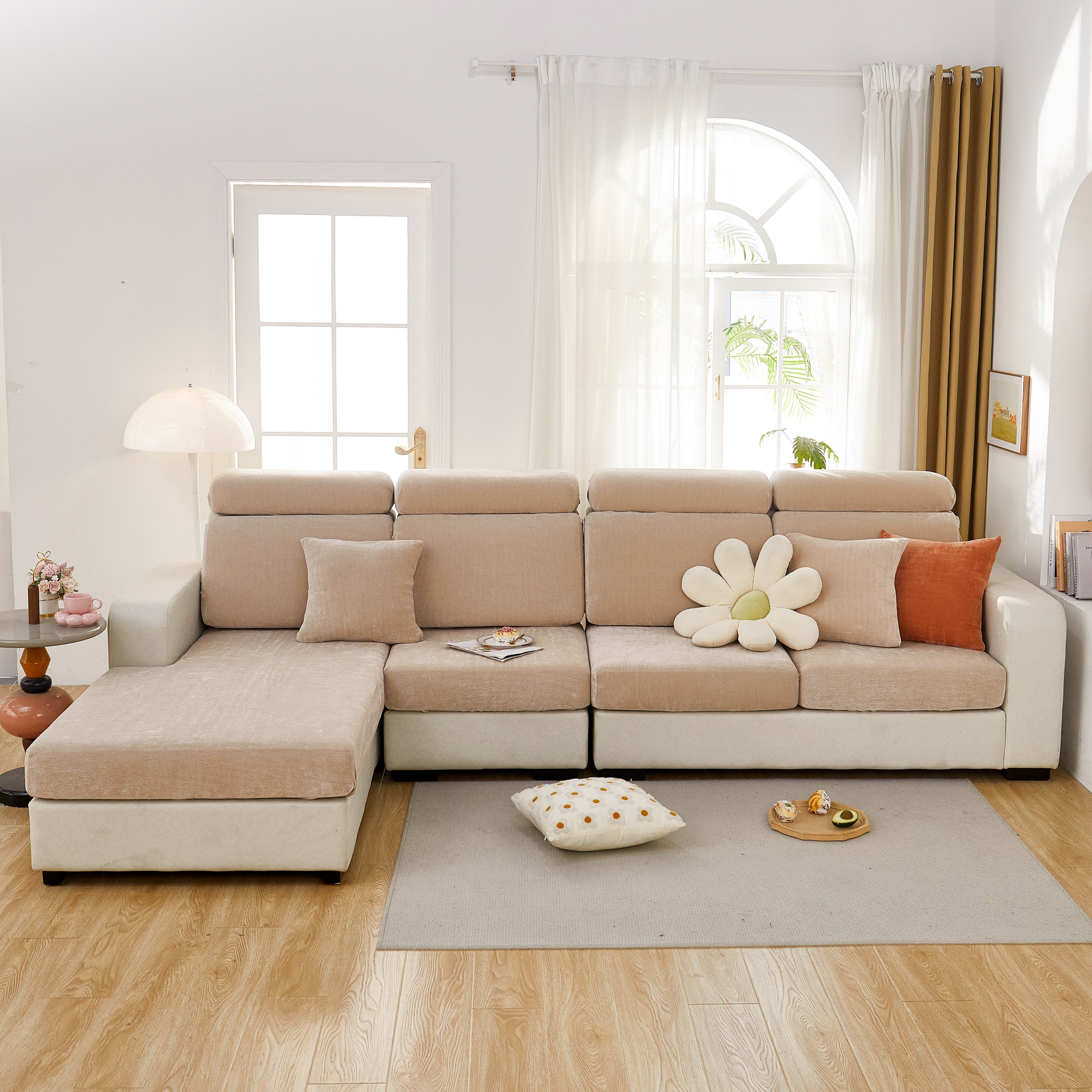 Chenille Cushion Covers For 1/2/3/4 Seater Sofas And L-shaped Couches, Furniture Covers For Pets