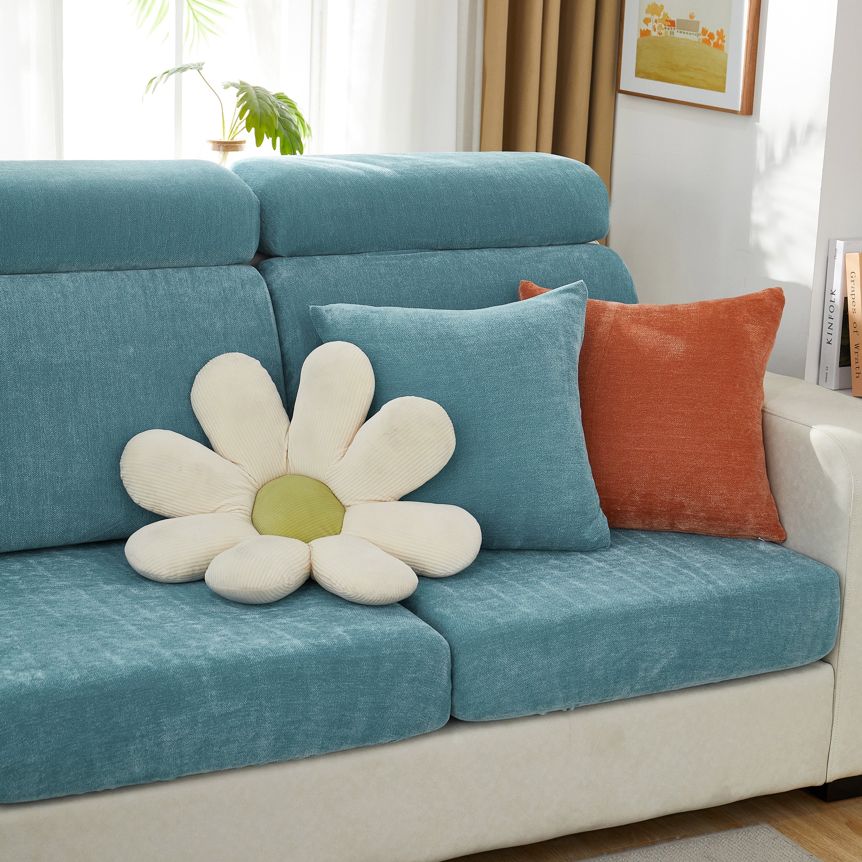Chenille Cushion Covers For 1/2/3/4 Seater Sofas And L-shaped Couches, Furniture Covers For Pets