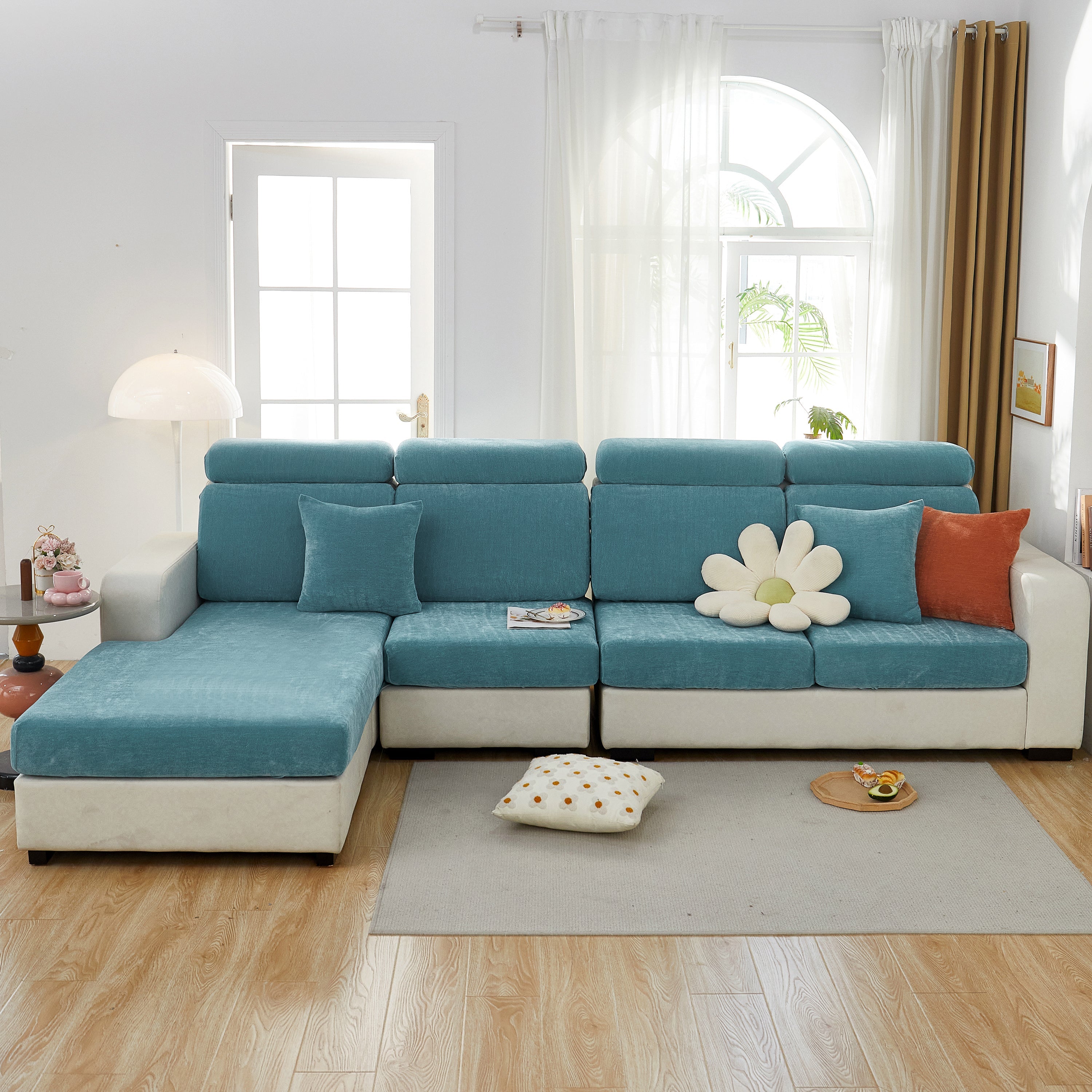 Chenille Cushion Covers For 1/2/3/4 Seater Sofas And L-shaped Couches, Furniture Covers For Pets