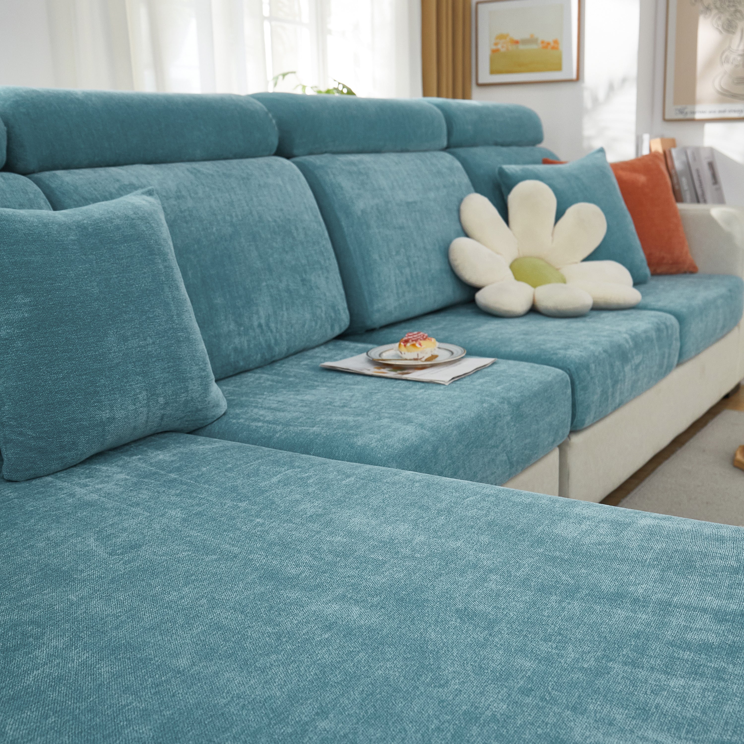 Chenille Cushion Covers For 1/2/3/4 Seater Sofas And L-shaped Couches, Furniture Covers For Pets