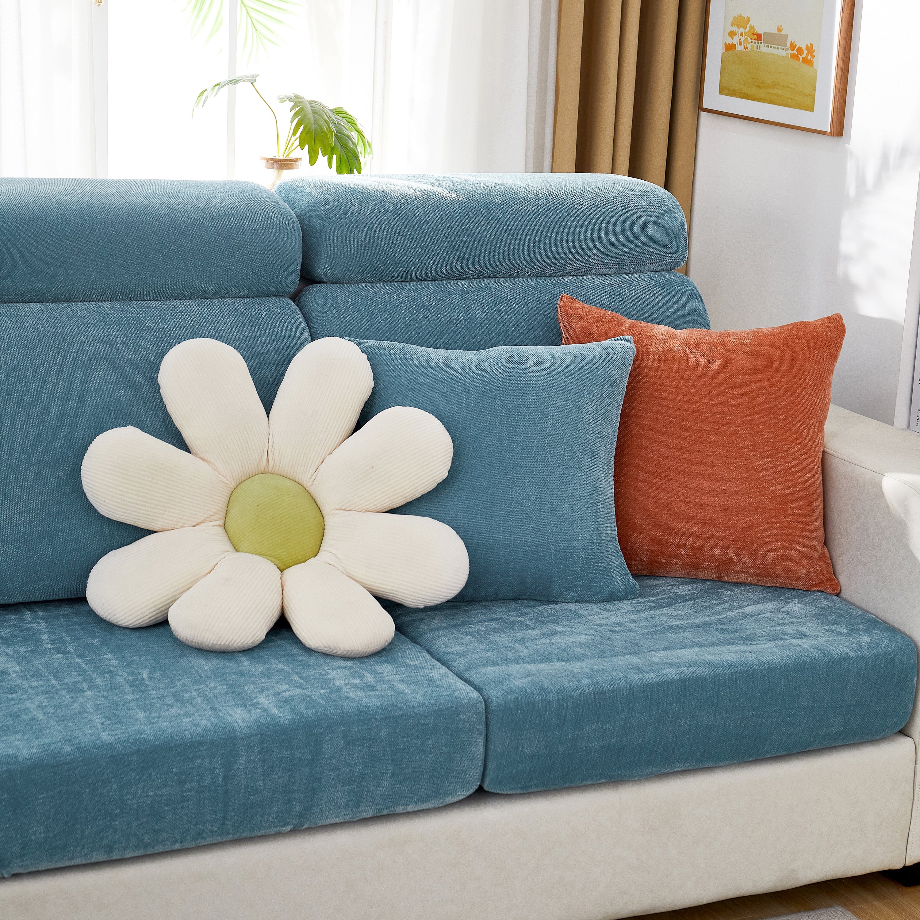 Chenille Cushion Covers For 1/2/3/4 Seater Sofas And L-shaped Couches, Furniture Covers For Pets