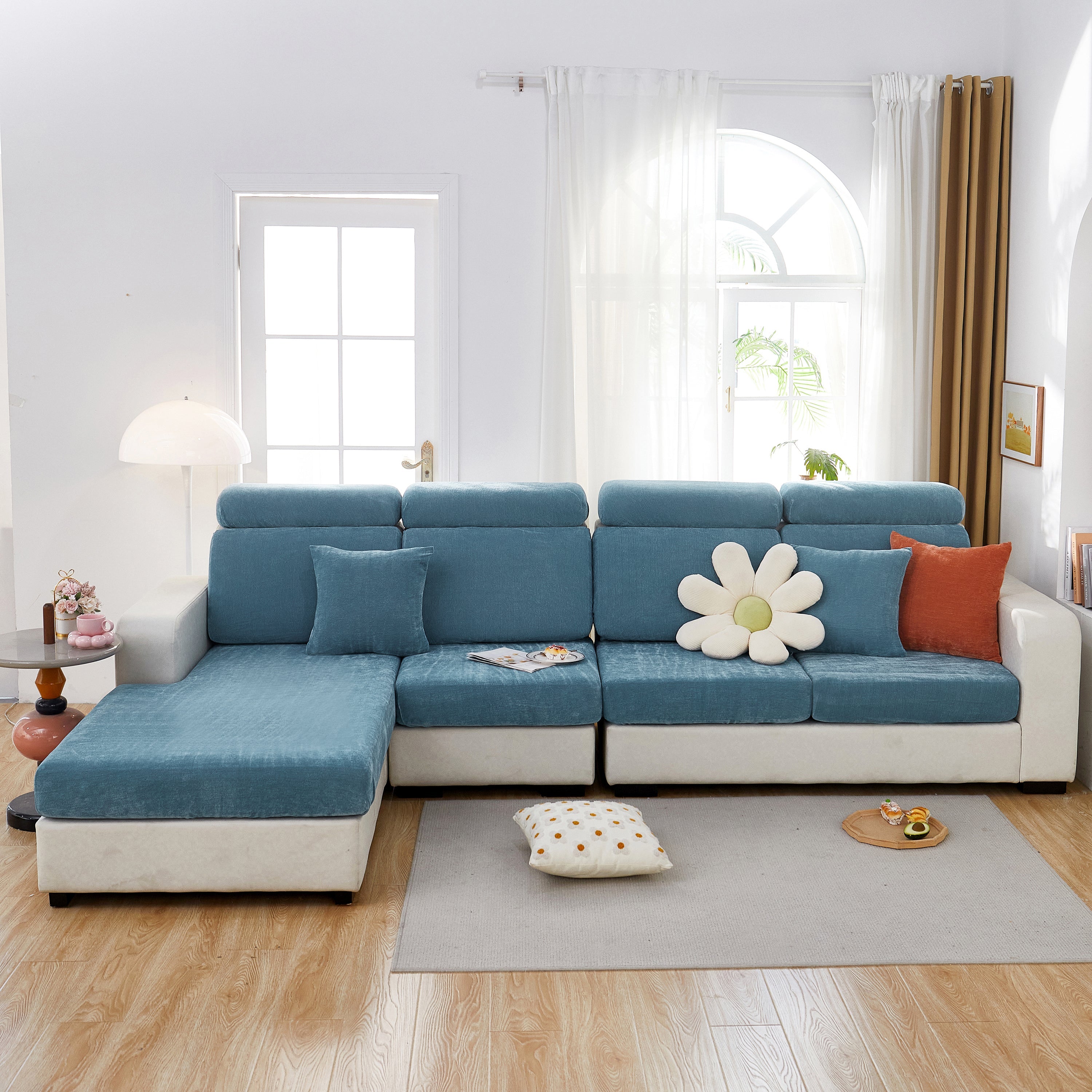 Chenille Cushion Covers For 1/2/3/4 Seater Sofas And L-shaped Couches, Furniture Covers For Pets