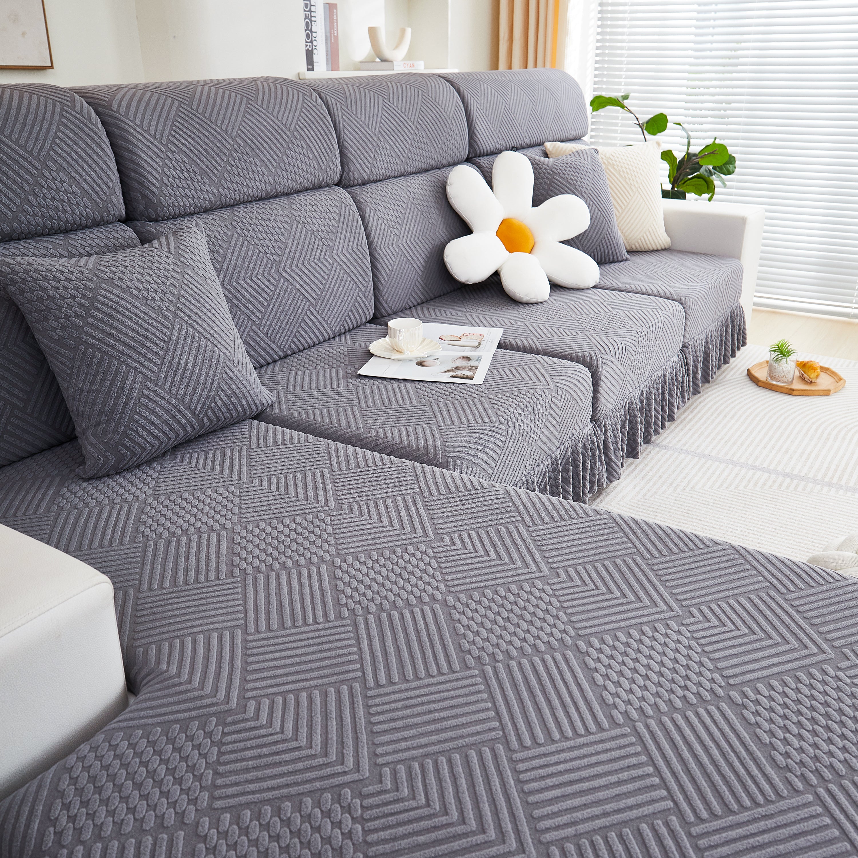 Stretch Sofa Covers For Couch Seats And Cushions, Suitable For 1/2/3/4/l Seater Sofas And Couches