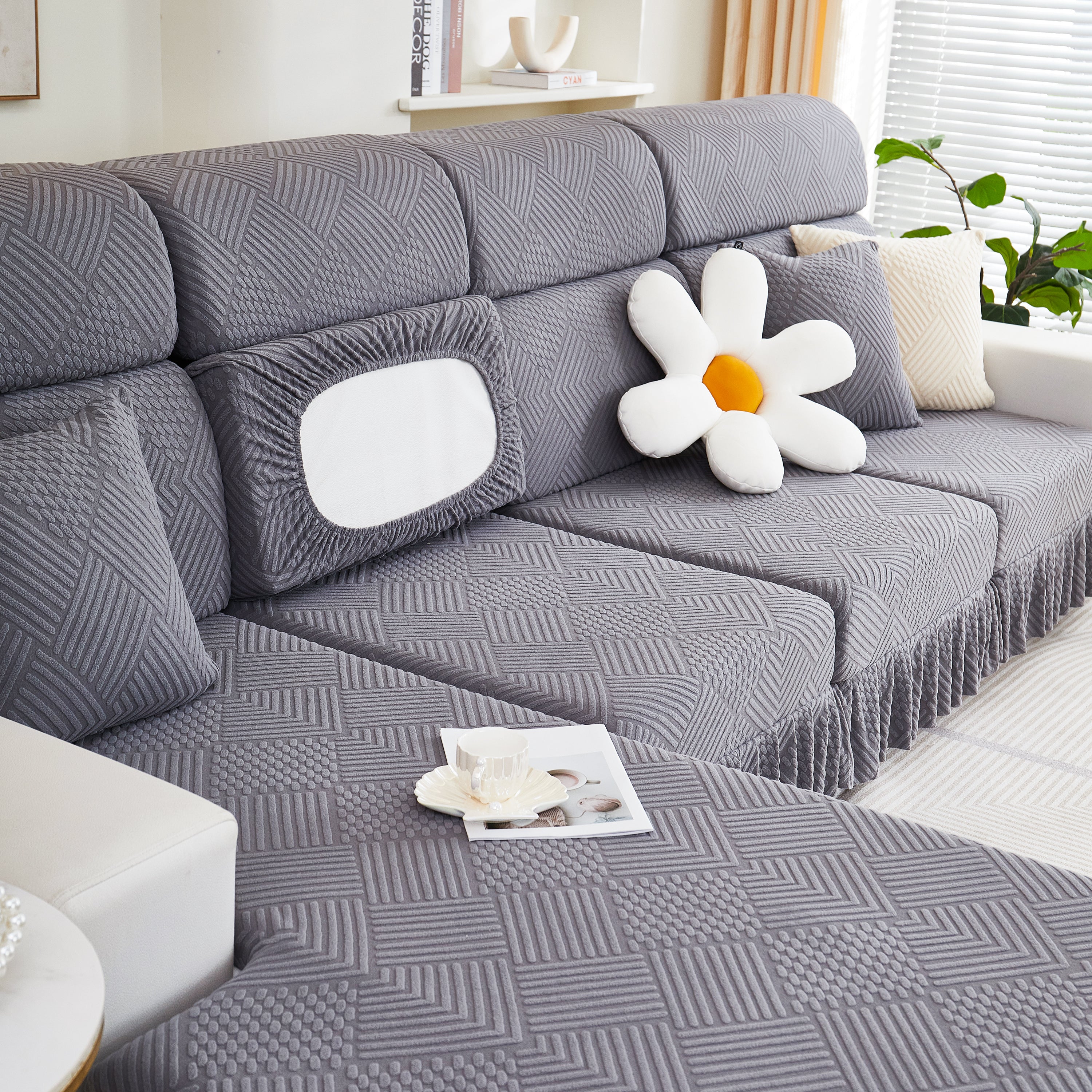 Stretch Sofa Covers For Couch Seats And Cushions, Suitable For 1/2/3/4/l Seater Sofas And Couches