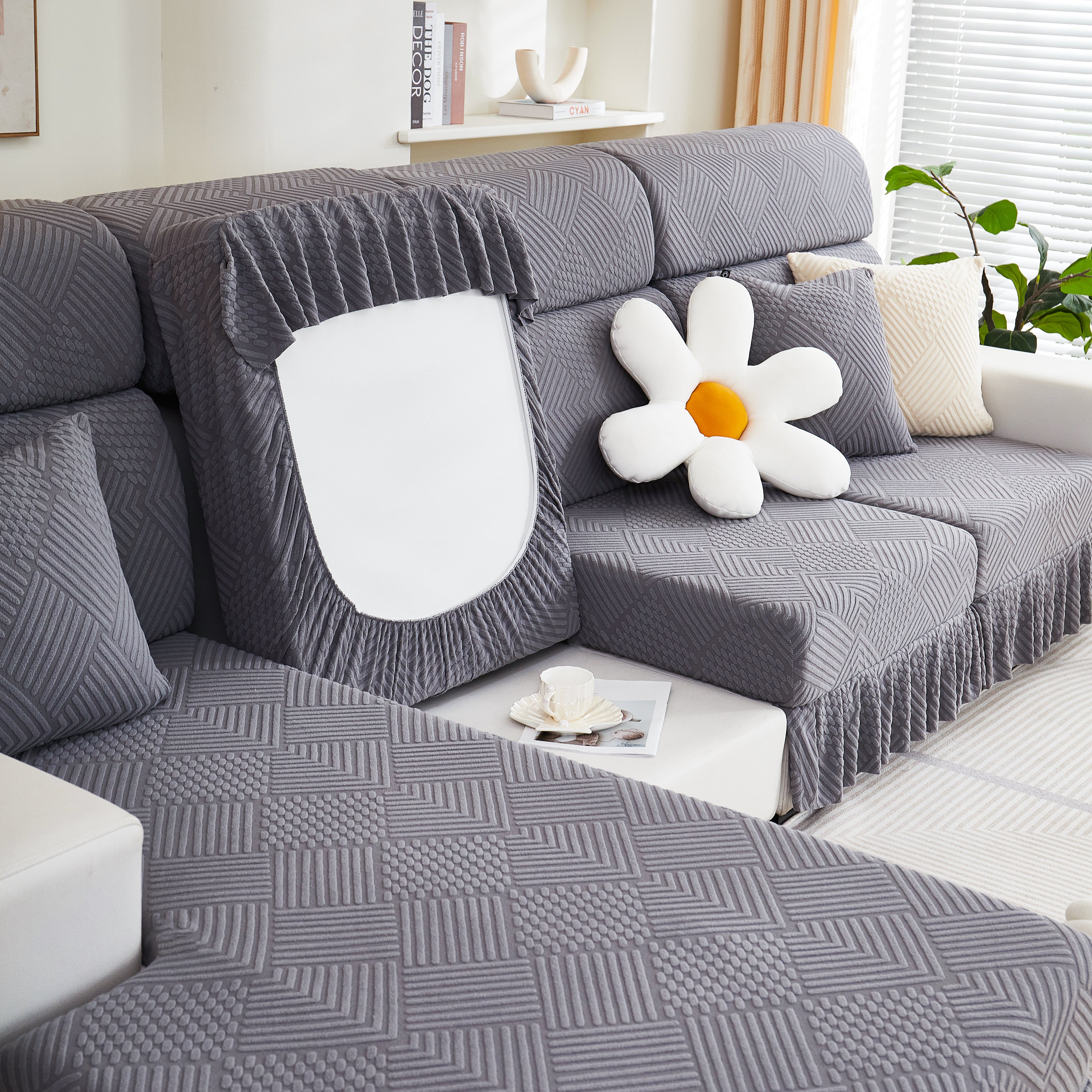 Stretch Sofa Covers For Couch Seats And Cushions, Suitable For 1/2/3/4/l Seater Sofas And Couches
