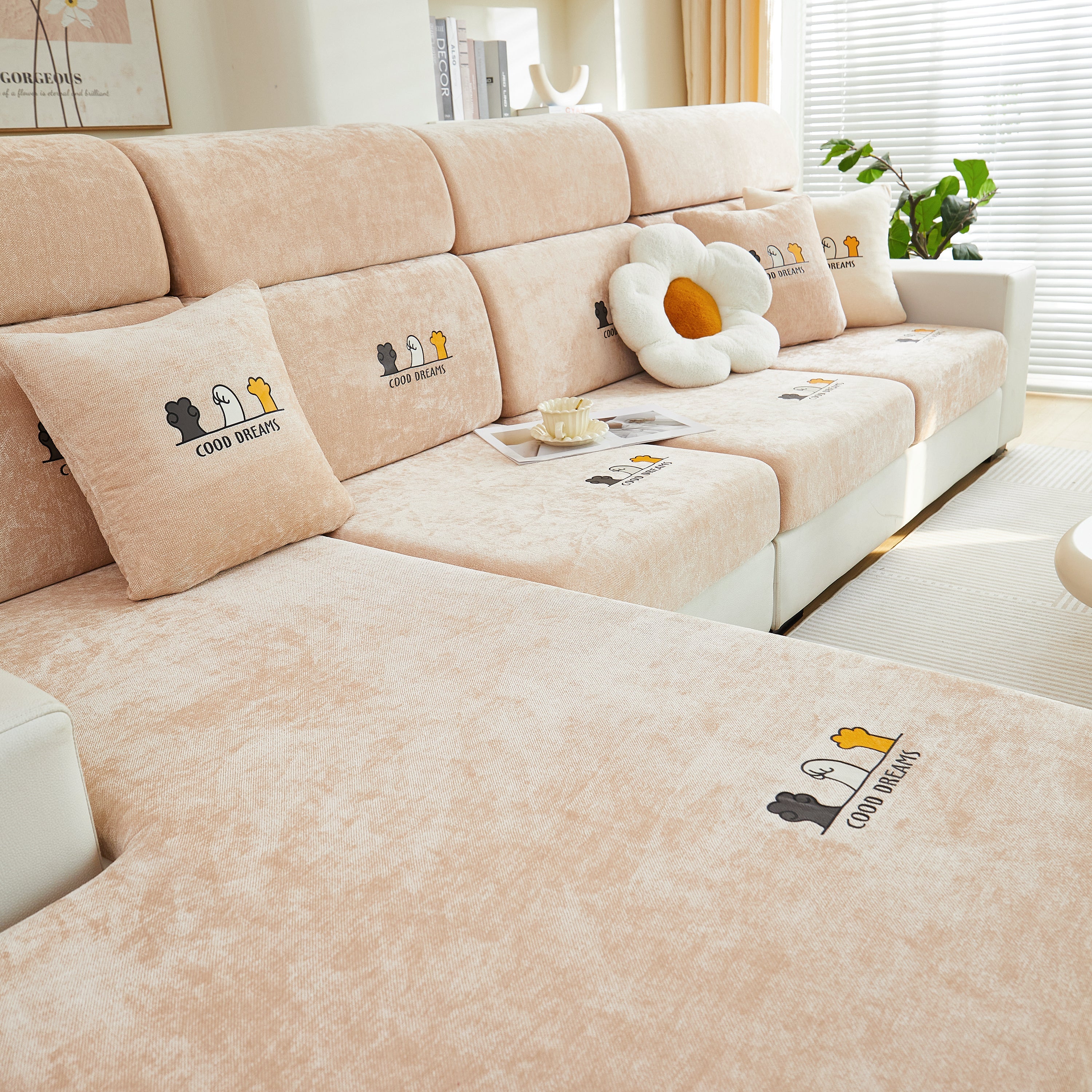 Super Stretch Seat Cushion/couch Slipcover, Solid Couch Cushion Covers Washable Furniture Protector