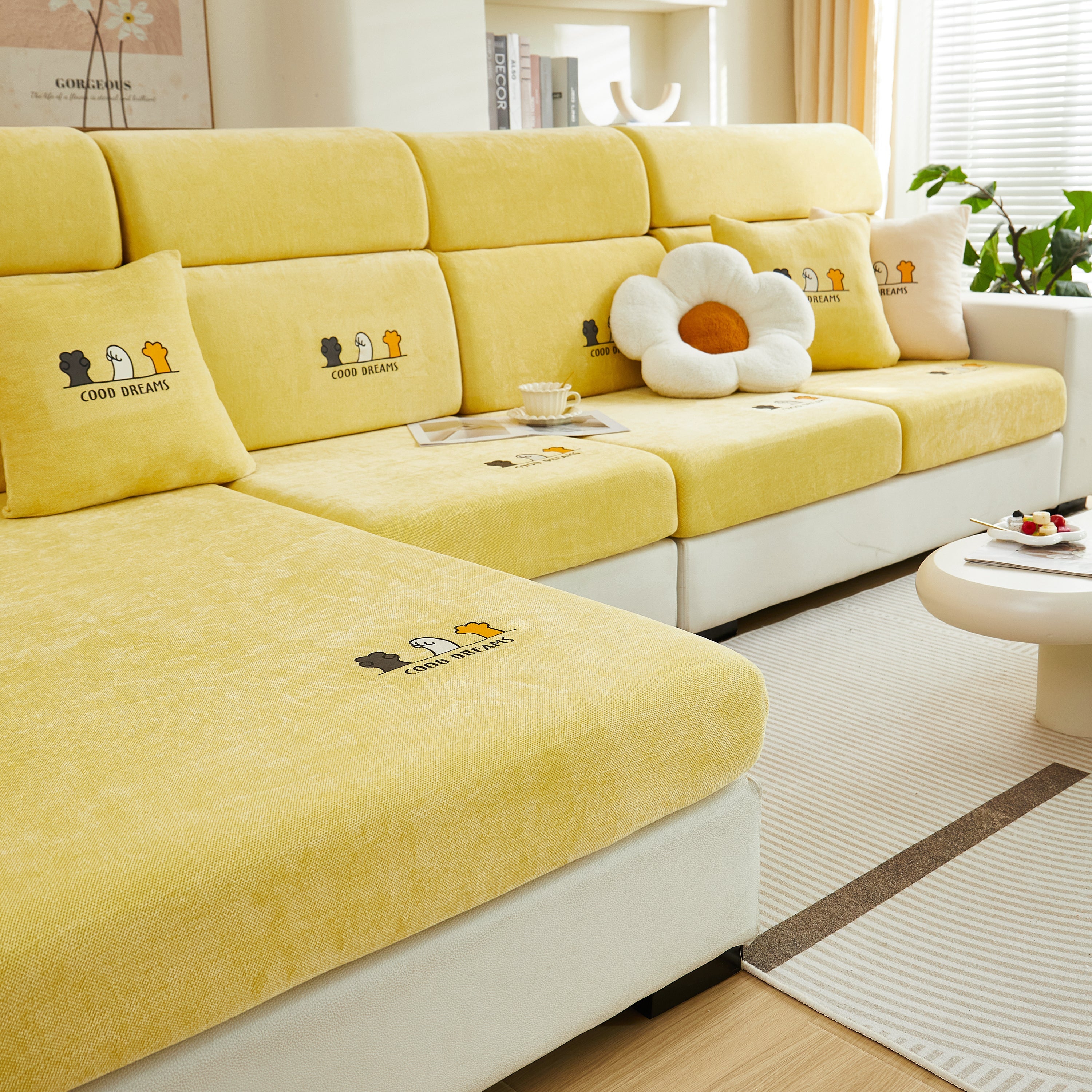 Super Stretch Seat Cushion/couch Slipcover, Solid Couch Cushion Covers Washable Furniture Protector