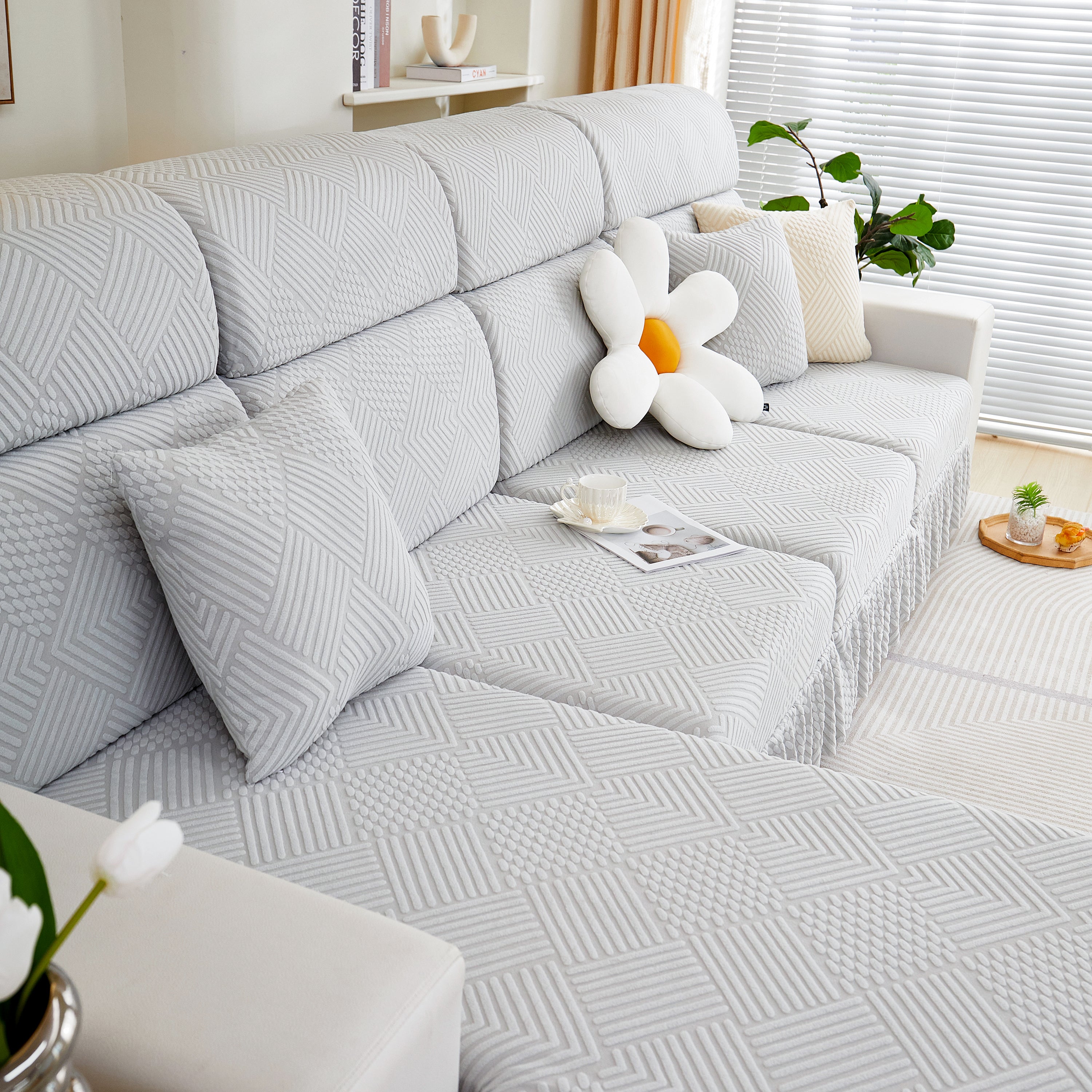 Stretch Sofa Covers For Couch Seats And Cushions, Suitable For 1/2/3/4/l Seater Sofas And Couches
