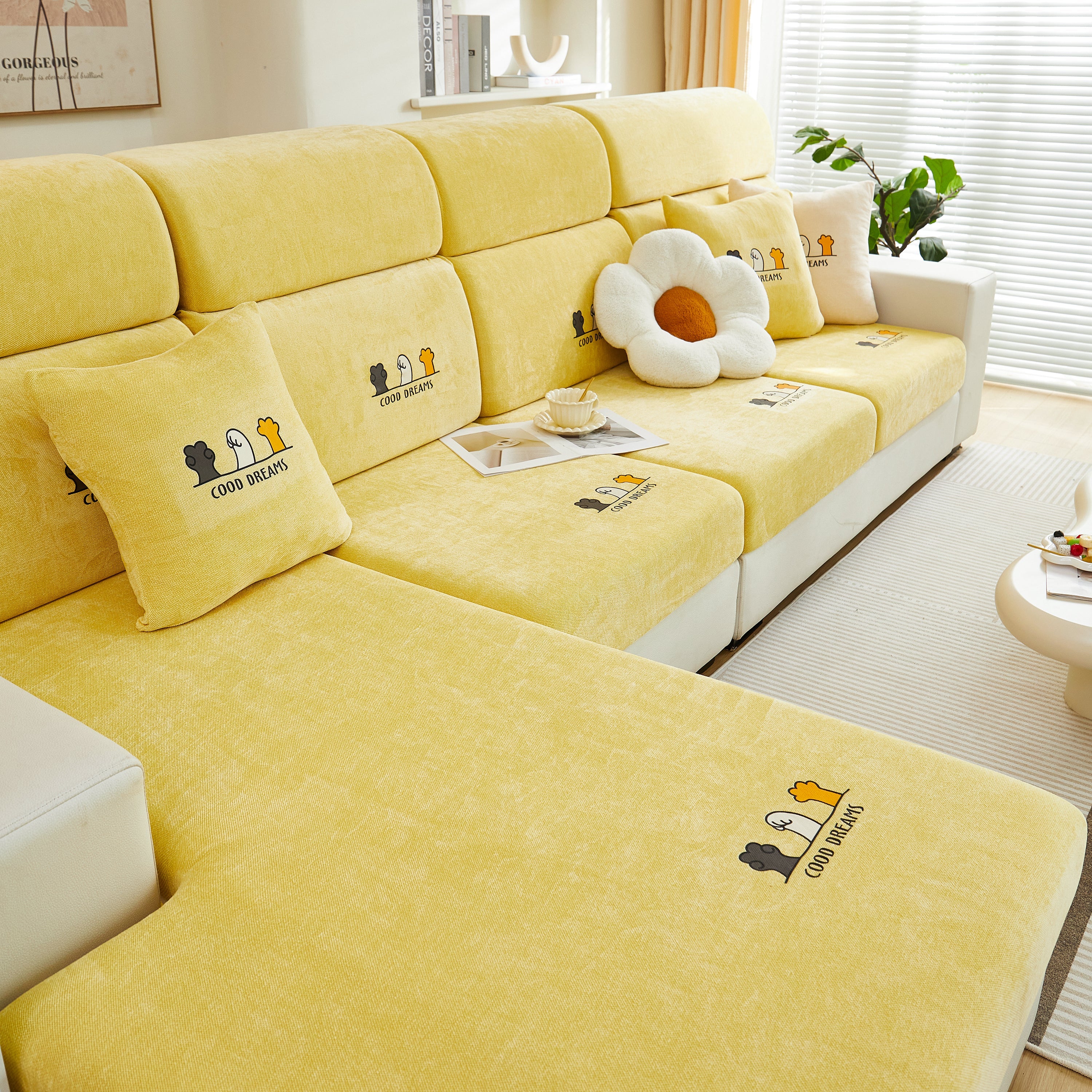 Super Stretch Seat Cushion/couch Slipcover, Solid Couch Cushion Covers Washable Furniture Protector