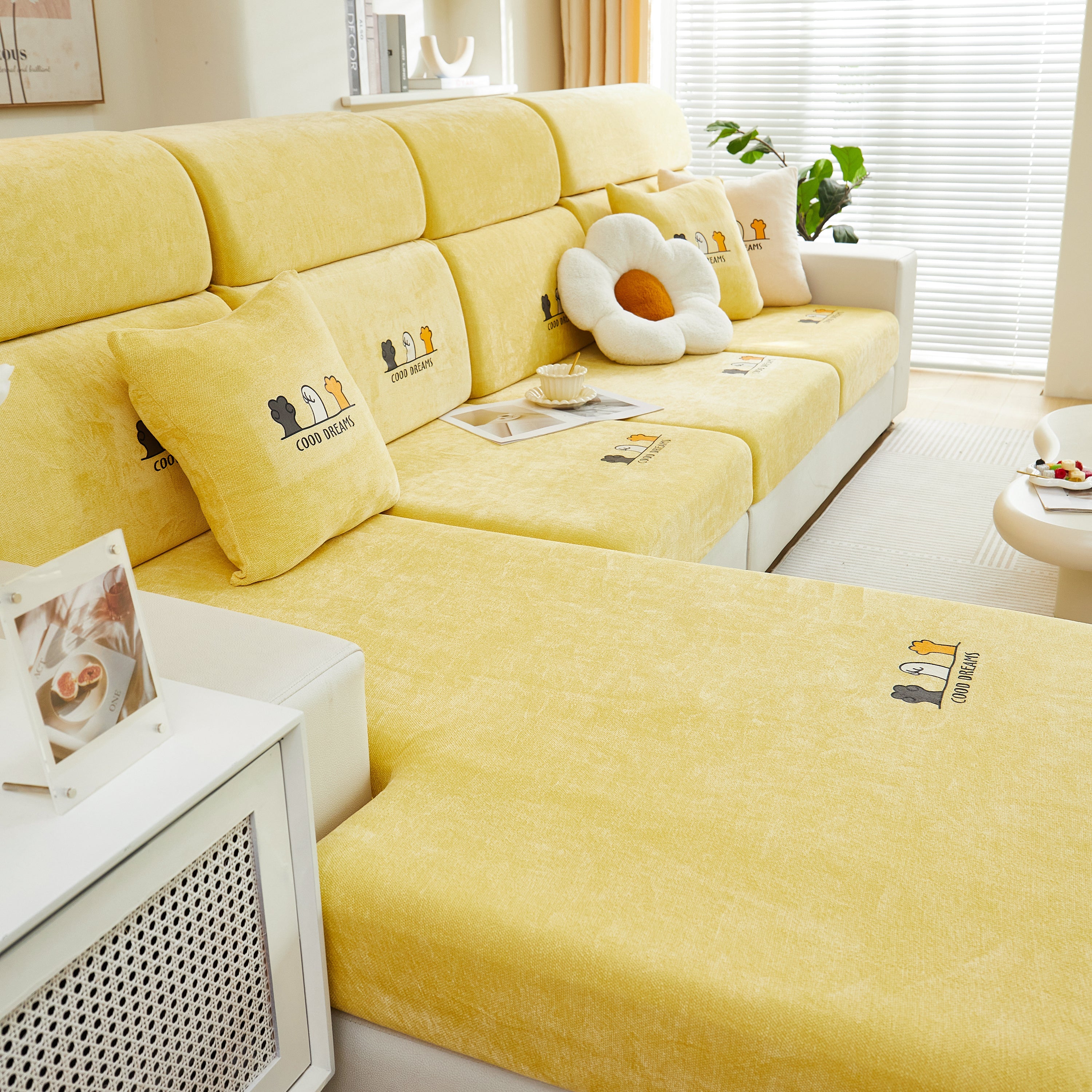 Super Stretch Seat Cushion/couch Slipcover, Solid Couch Cushion Covers Washable Furniture Protector