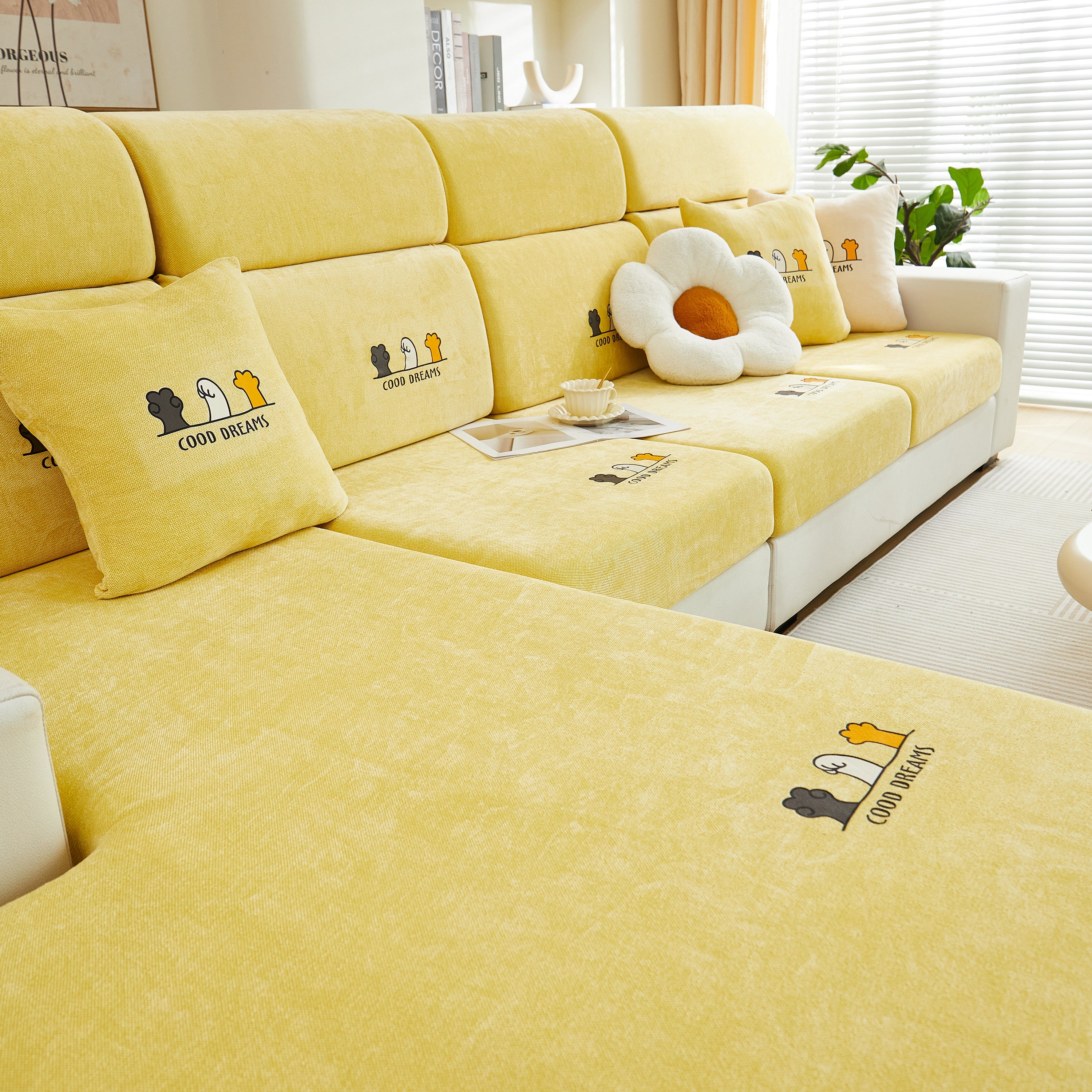Super Stretch Seat Cushion/couch Slipcover, Solid Couch Cushion Covers Washable Furniture Protector