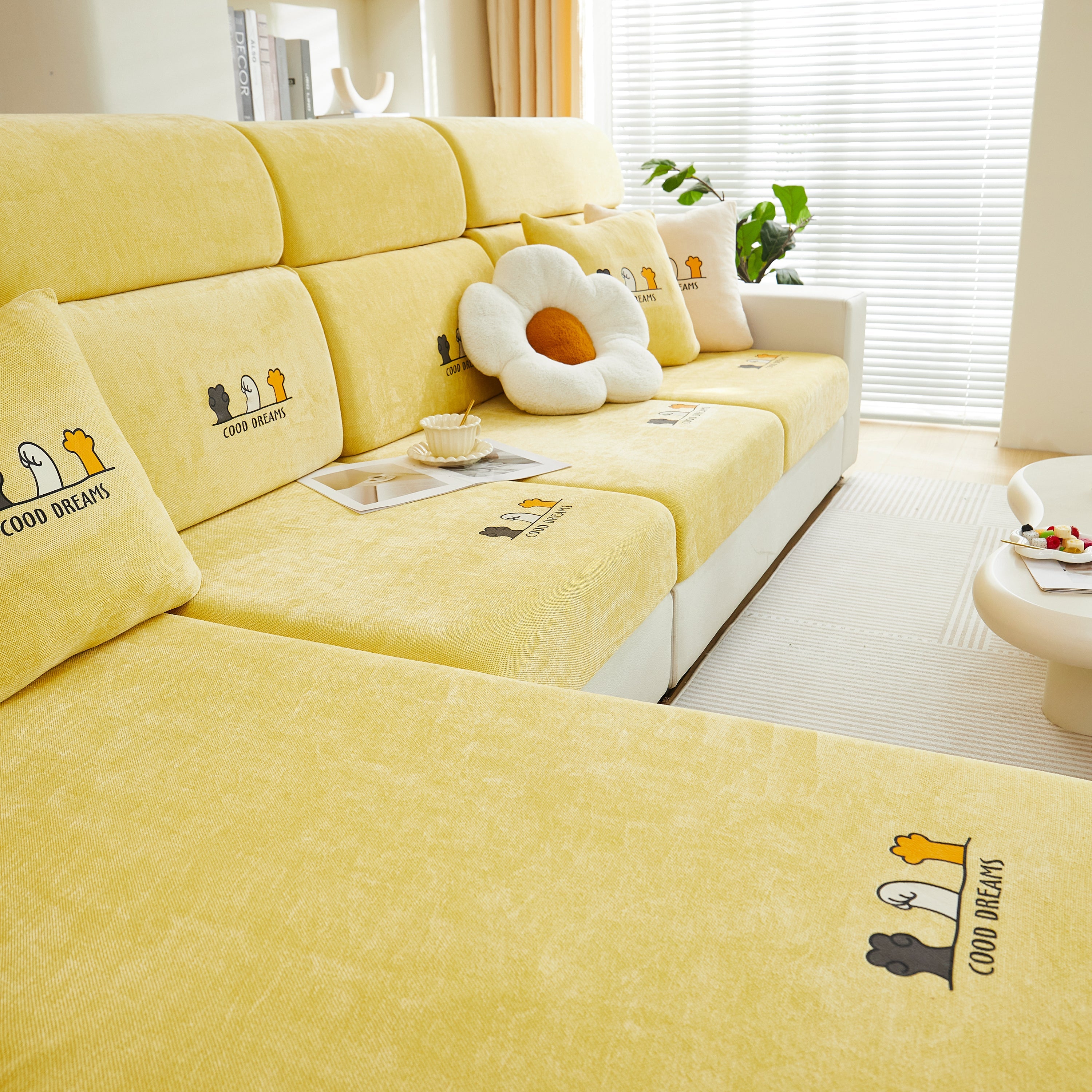 Super Stretch Seat Cushion/couch Slipcover, Solid Couch Cushion Covers Washable Furniture Protector