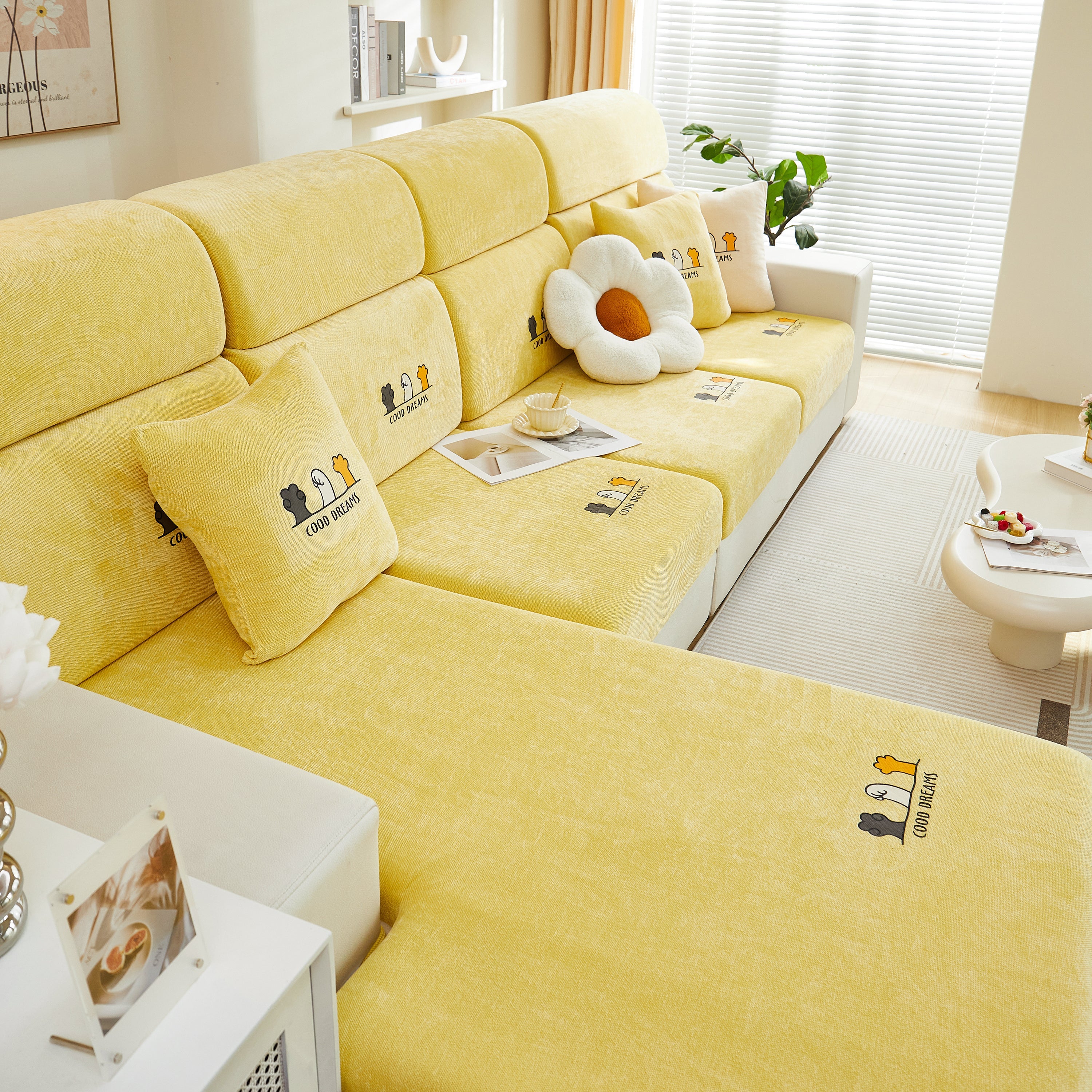 Super Stretch Seat Cushion/couch Slipcover, Solid Couch Cushion Covers Washable Furniture Protector