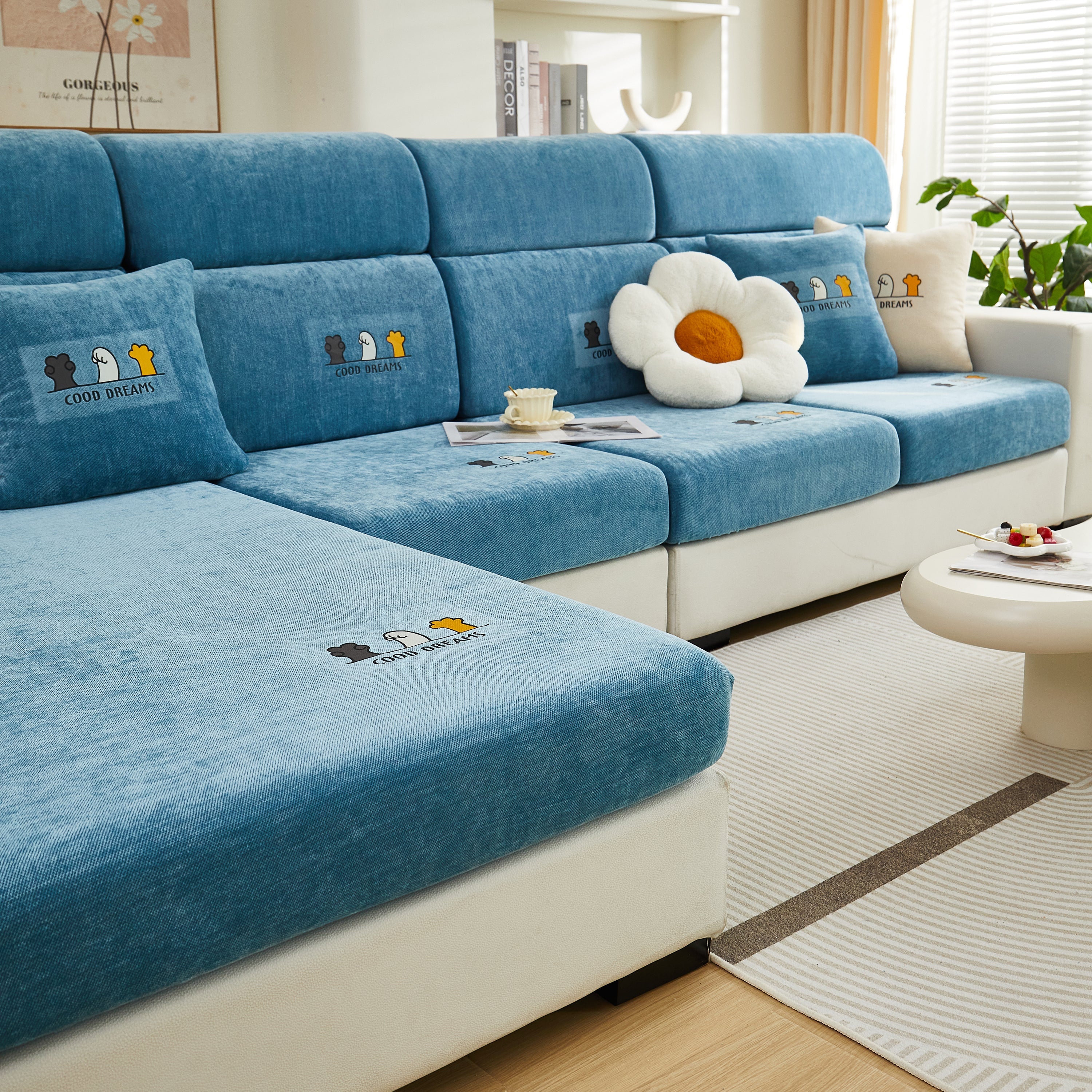 Super Stretch Seat Cushion/couch Slipcover, Solid Couch Cushion Covers Washable Furniture Protector
