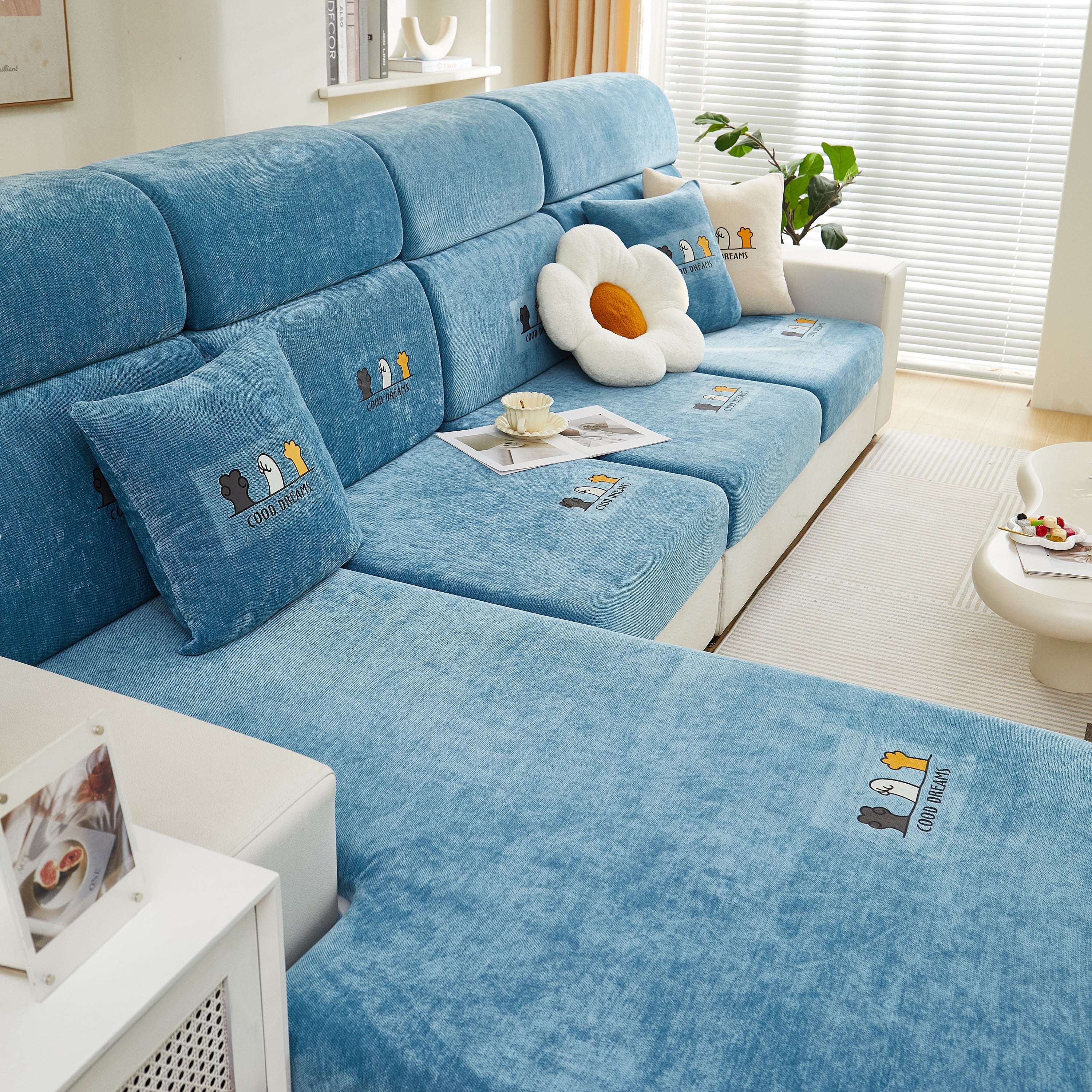 Super Stretch Seat Cushion/couch Slipcover, Solid Couch Cushion Covers Washable Furniture Protector