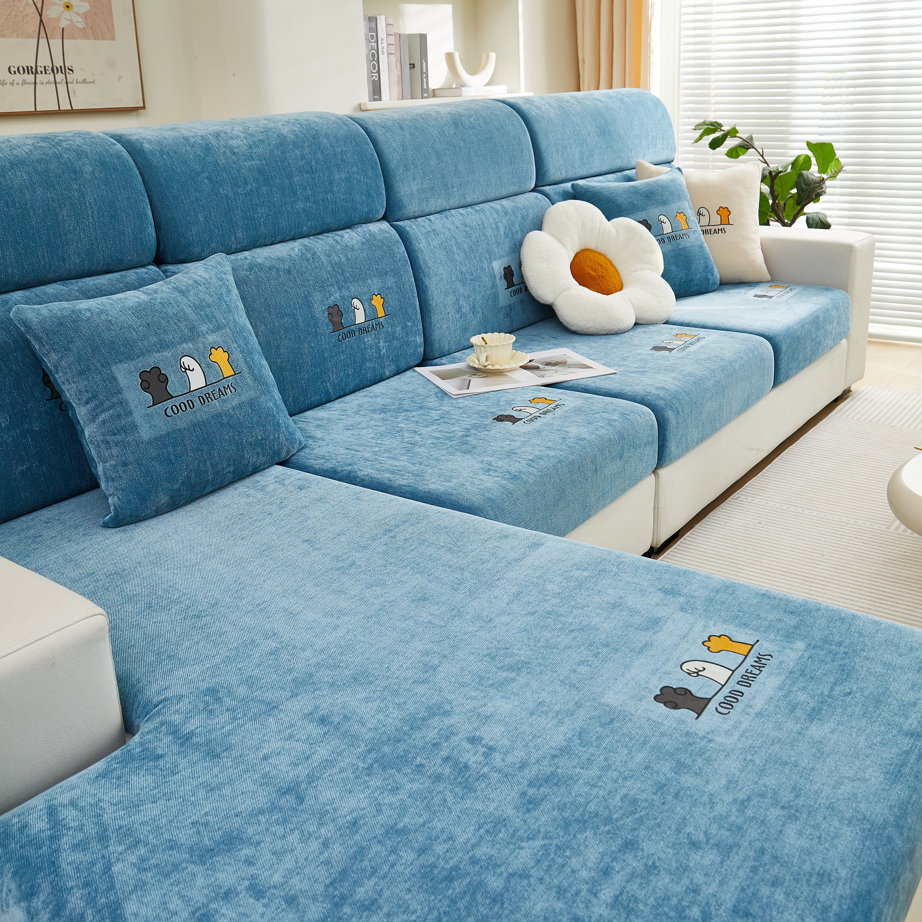 Super Stretch Seat Cushion/couch Slipcover, Solid Couch Cushion Covers Washable Furniture Protector