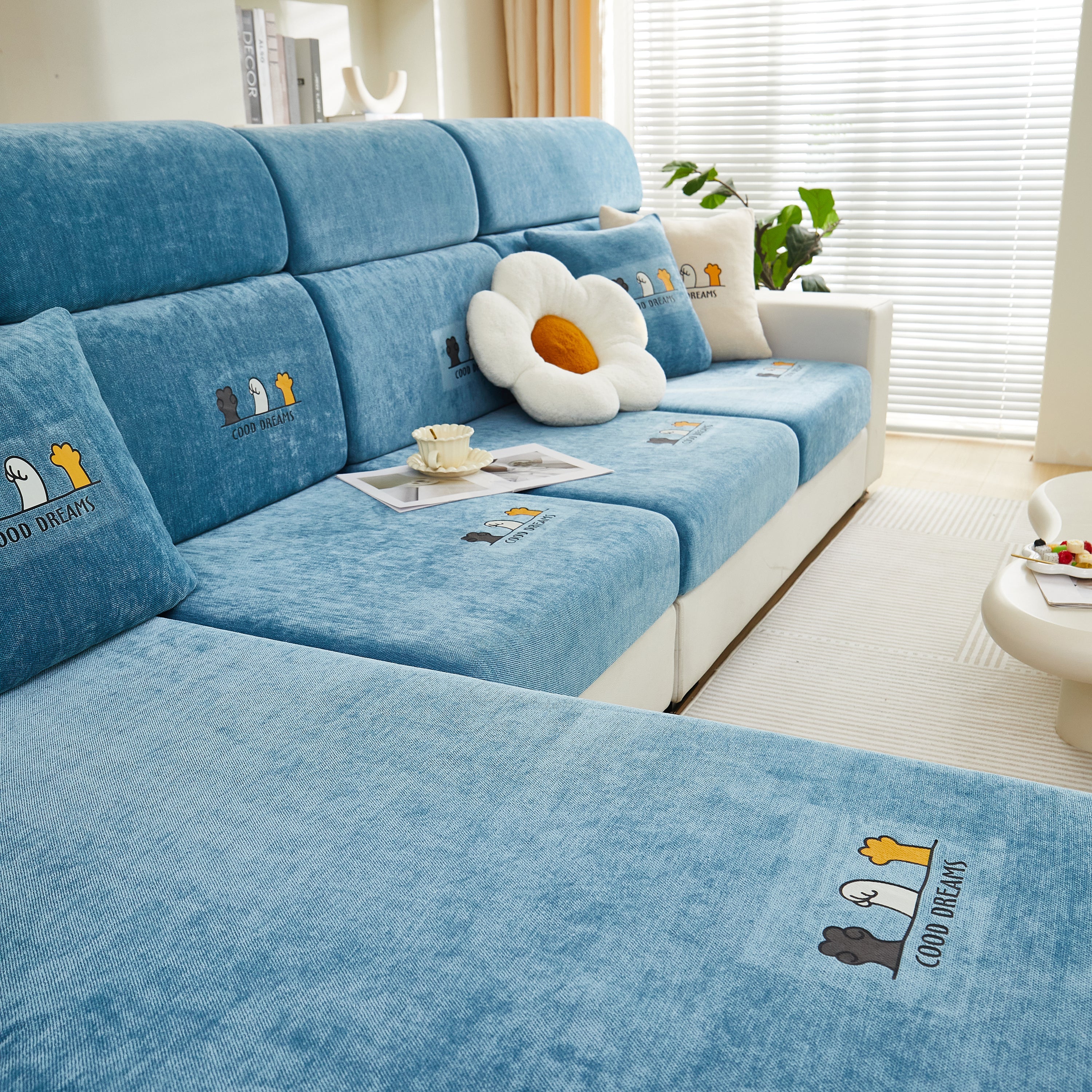 Super Stretch Seat Cushion/couch Slipcover, Solid Couch Cushion Covers Washable Furniture Protector