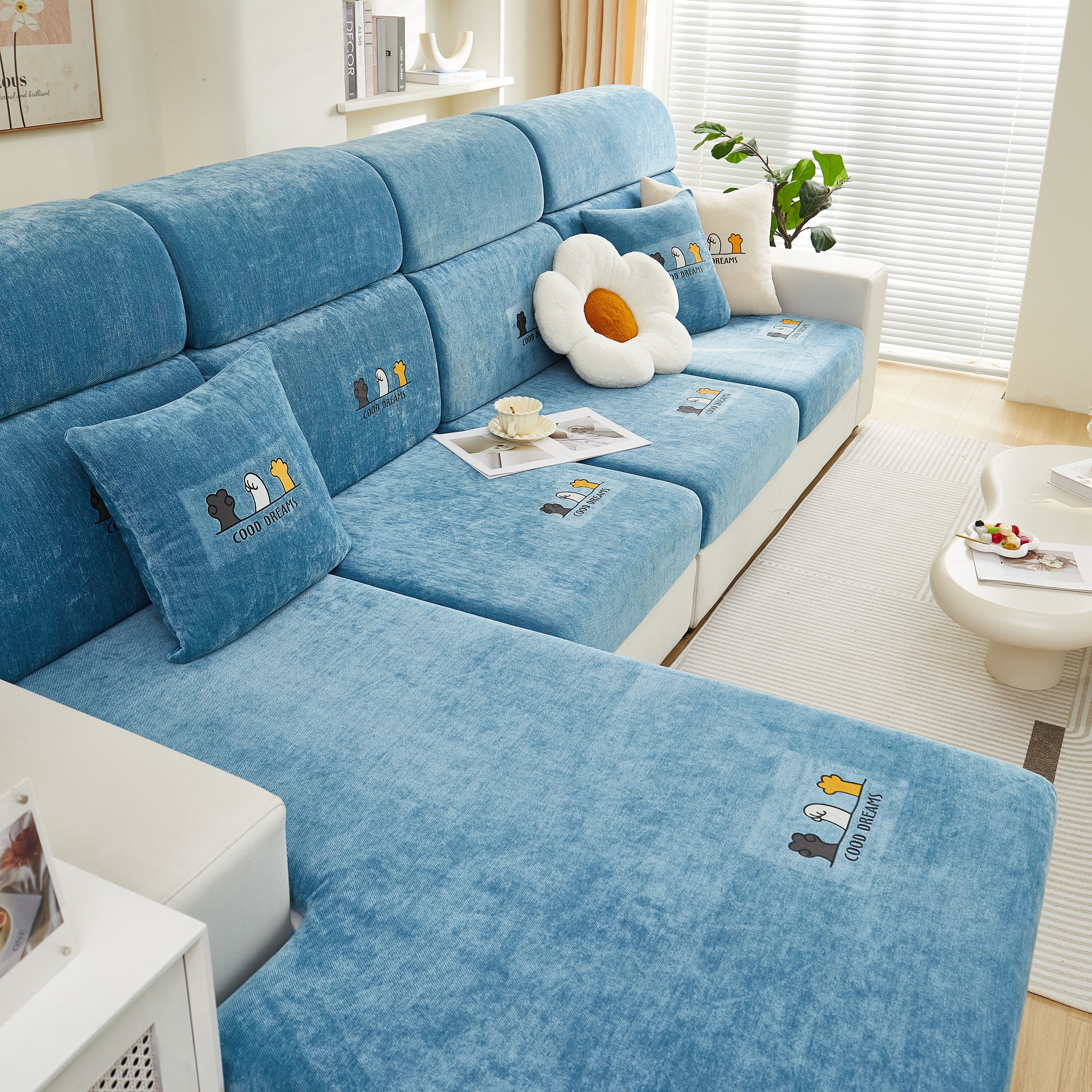 Super Stretch Seat Cushion/couch Slipcover, Solid Couch Cushion Covers Washable Furniture Protector