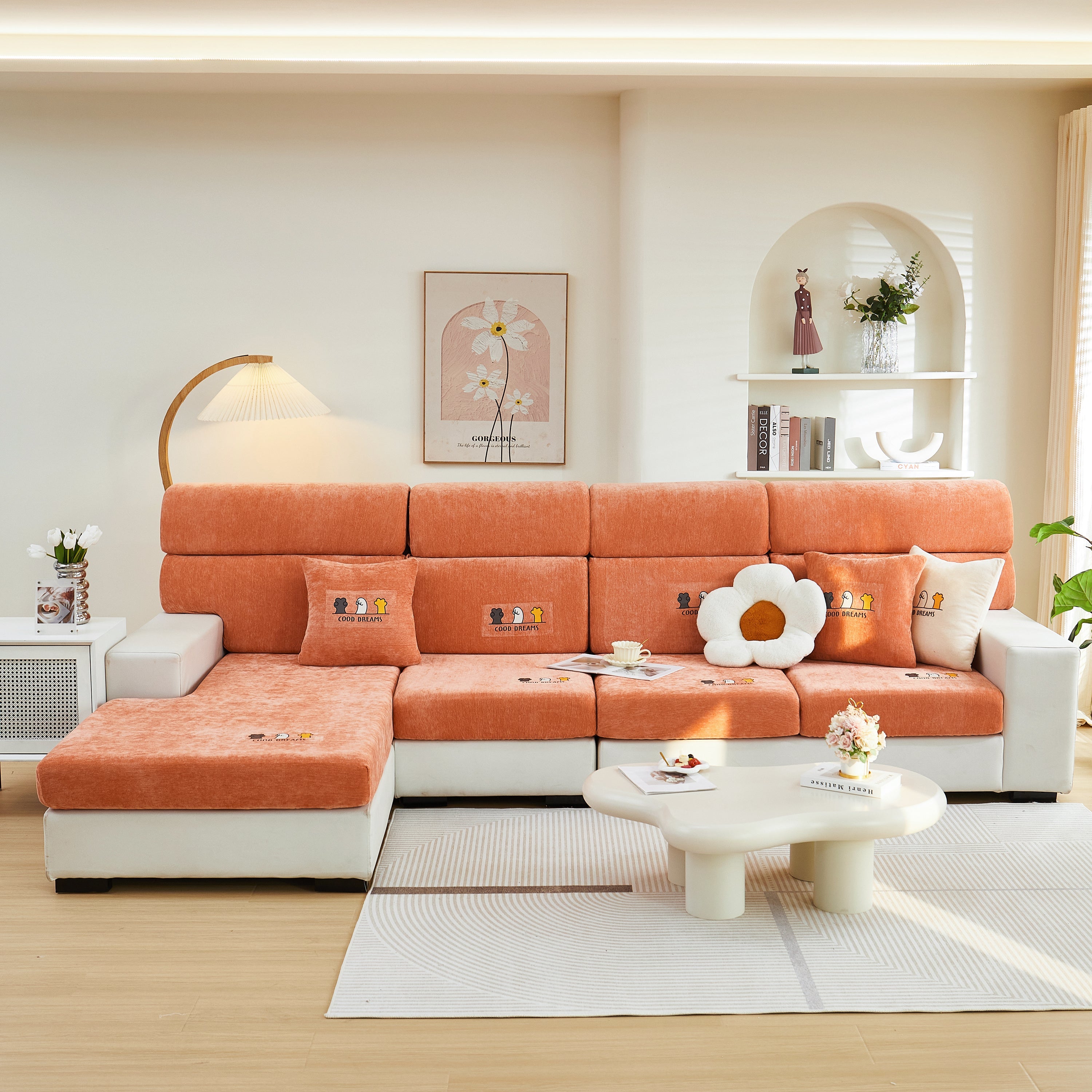 Super Stretch Seat Cushion/couch Slipcover, Solid Couch Cushion Covers Washable Furniture Protector