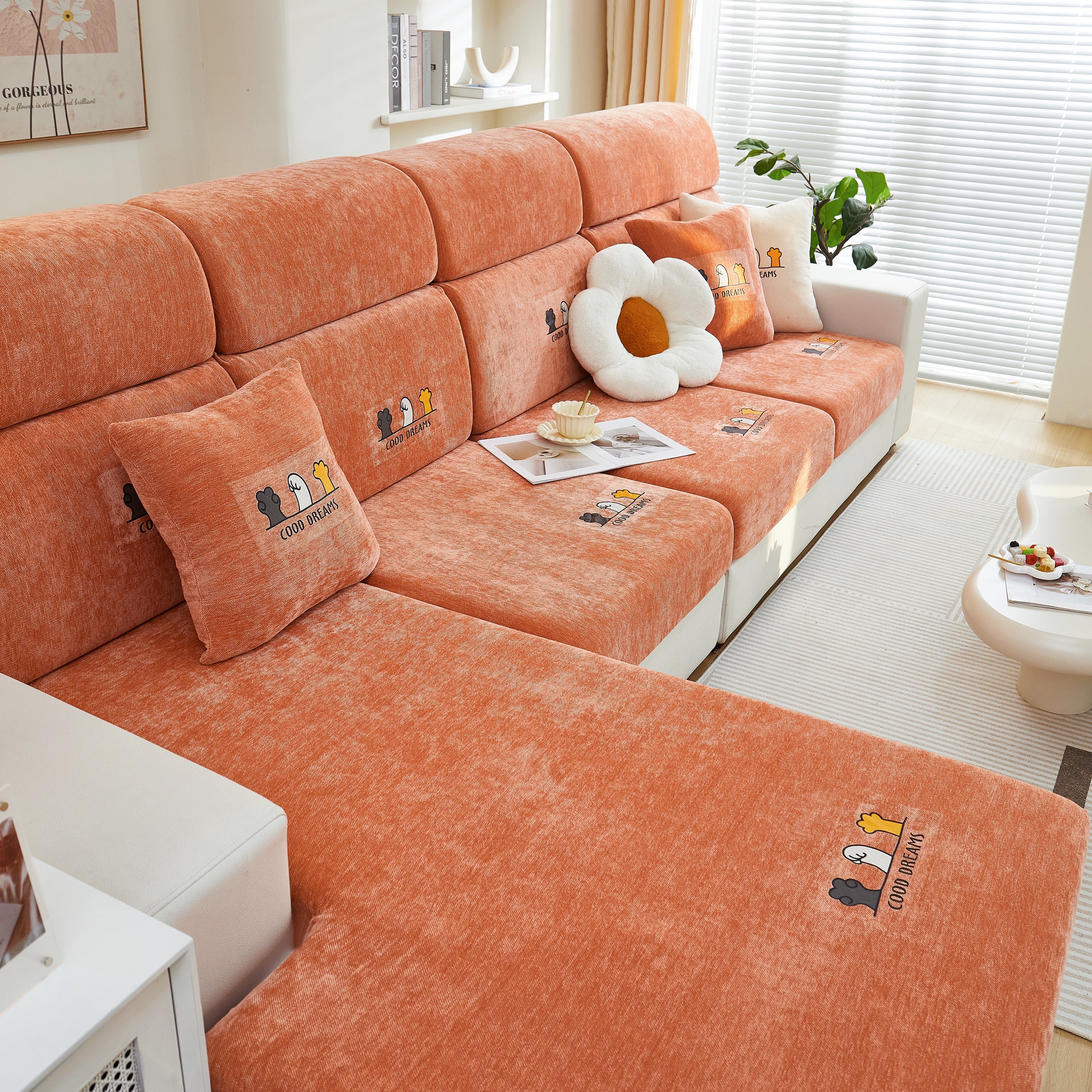 Super Stretch Seat Cushion/couch Slipcover, Solid Couch Cushion Covers Washable Furniture Protector