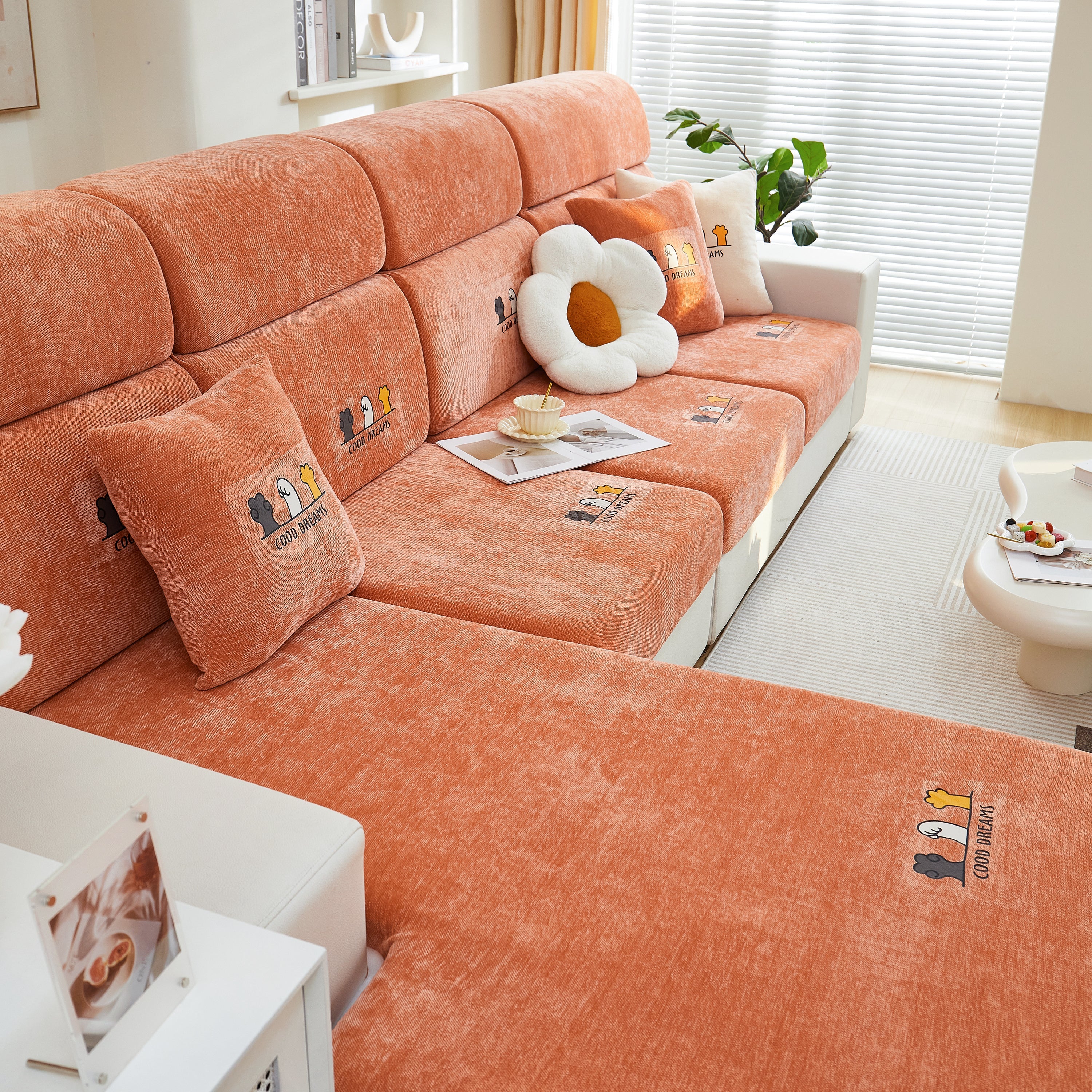 Super Stretch Seat Cushion/couch Slipcover, Solid Couch Cushion Covers Washable Furniture Protector