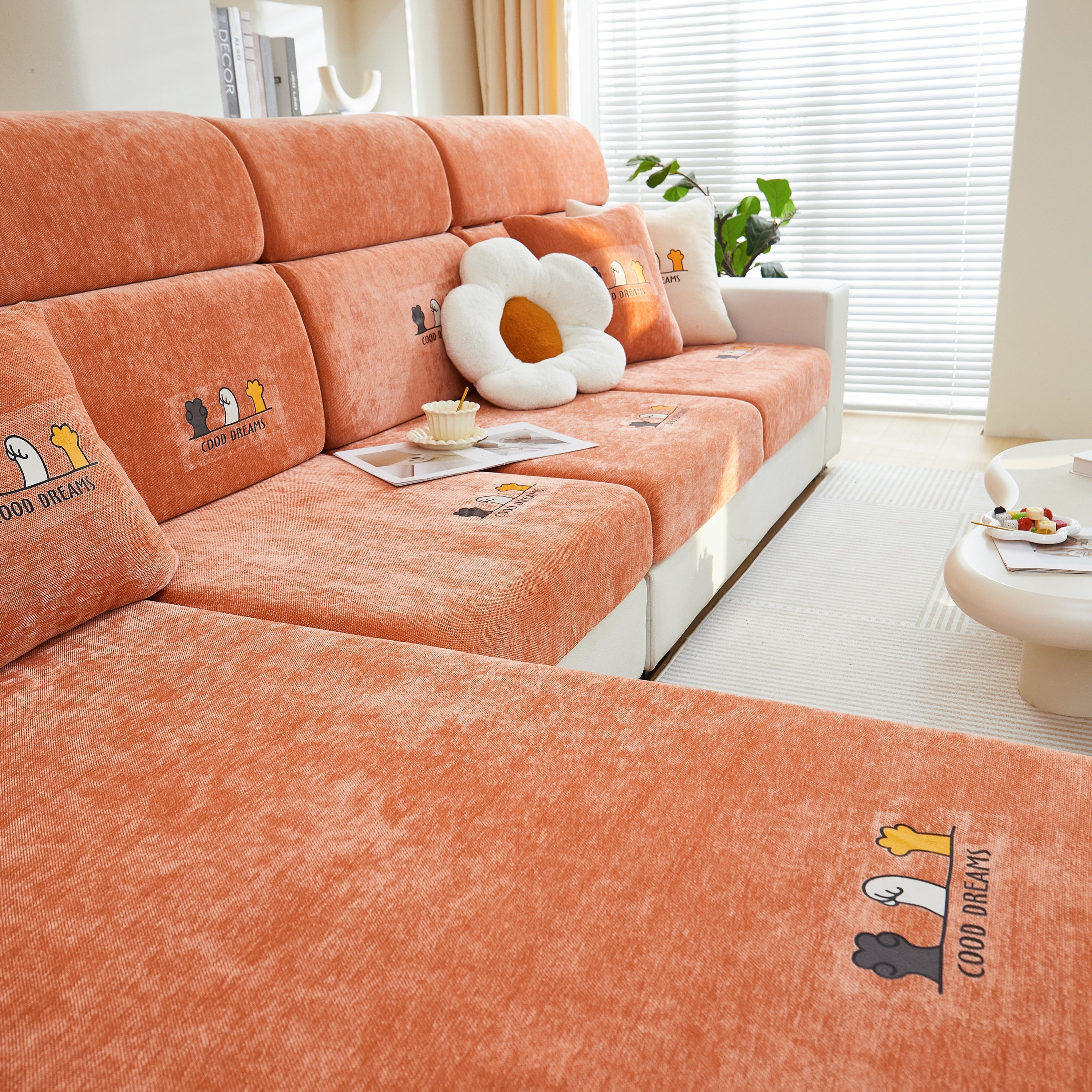Super Stretch Seat Cushion/couch Slipcover, Solid Couch Cushion Covers Washable Furniture Protector