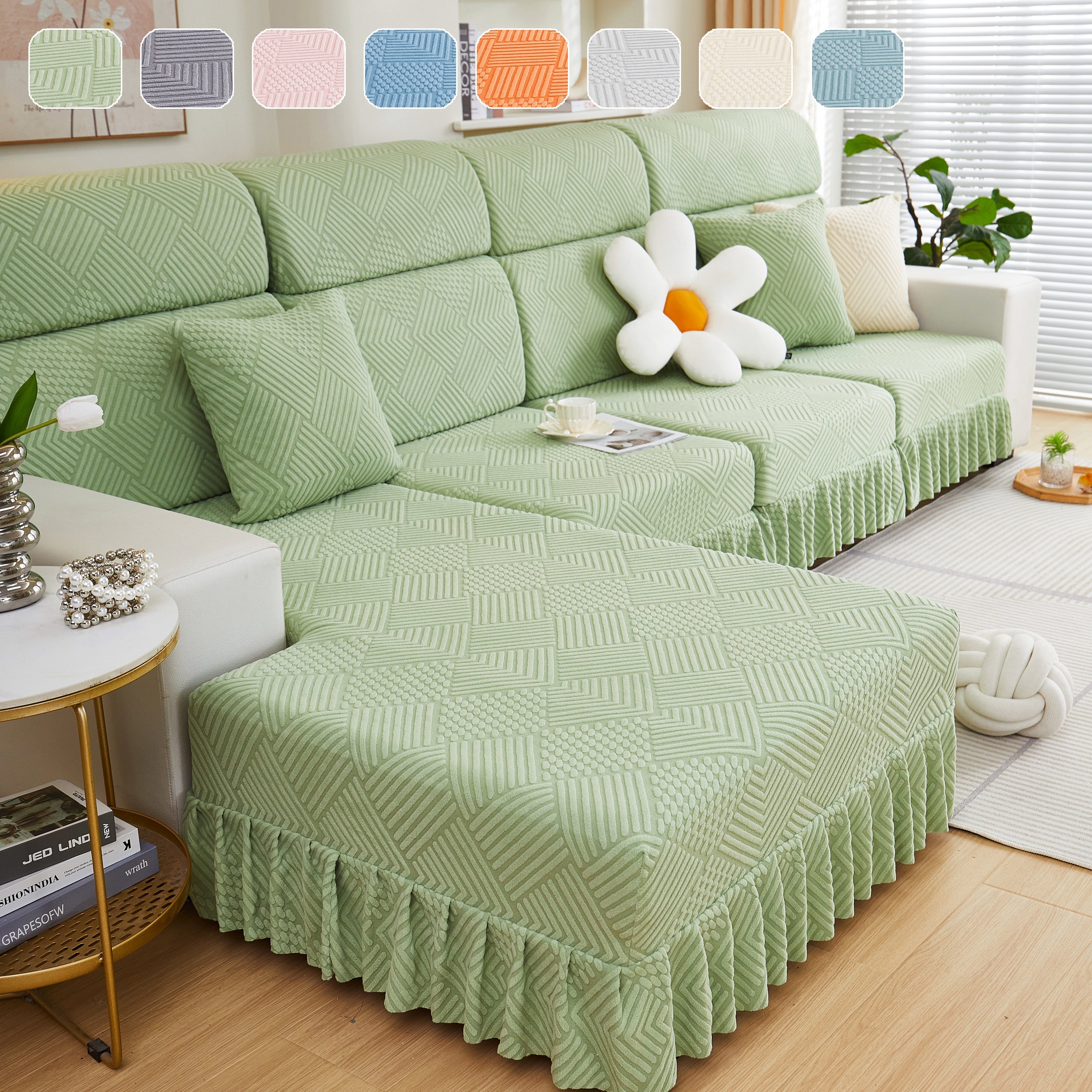 Stretch Sofa Covers For Couch Seats And Cushions, Suitable For 1/2/3/4/l Seater Sofas And Couches