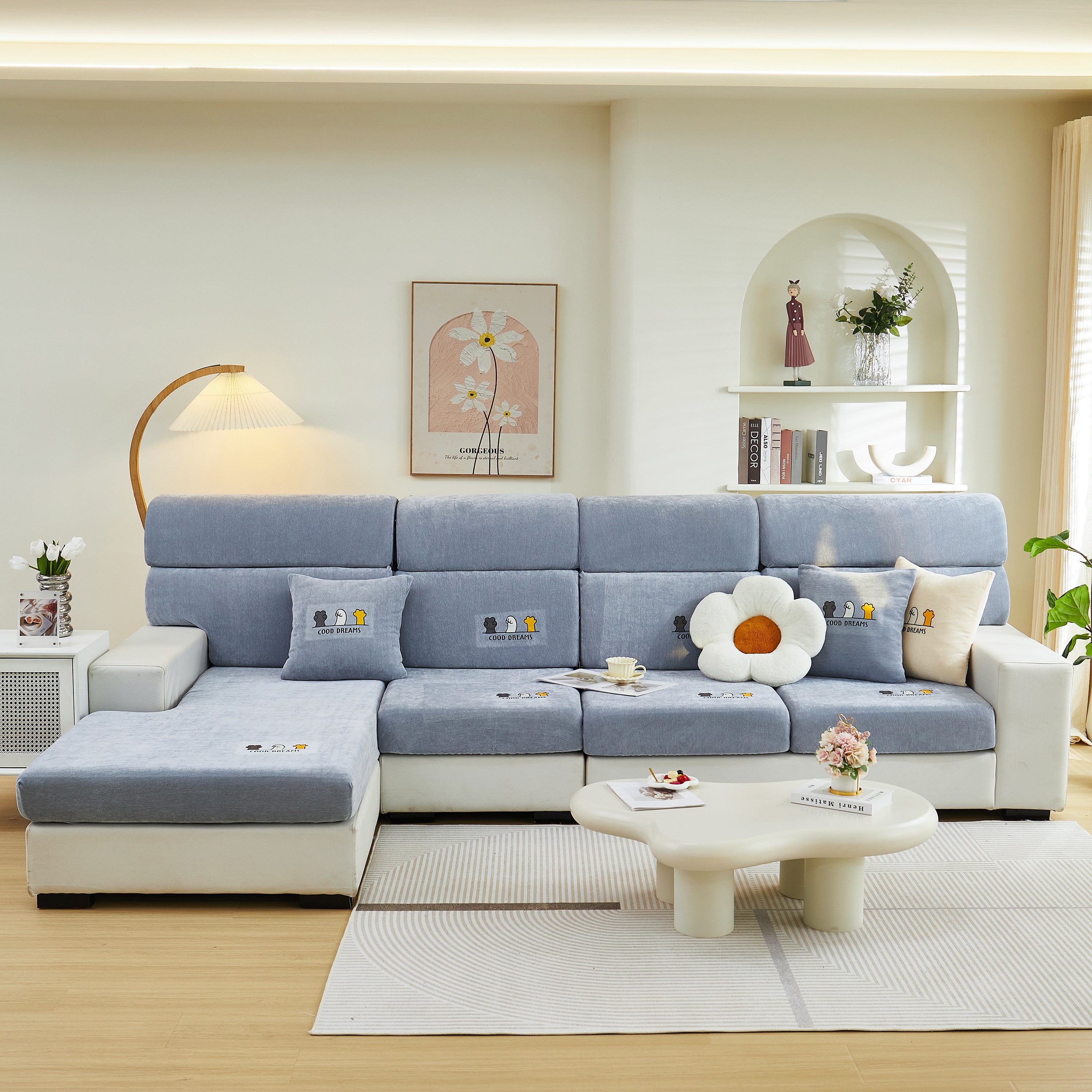Super Stretch Seat Cushion/couch Slipcover, Solid Couch Cushion Covers Washable Furniture Protector