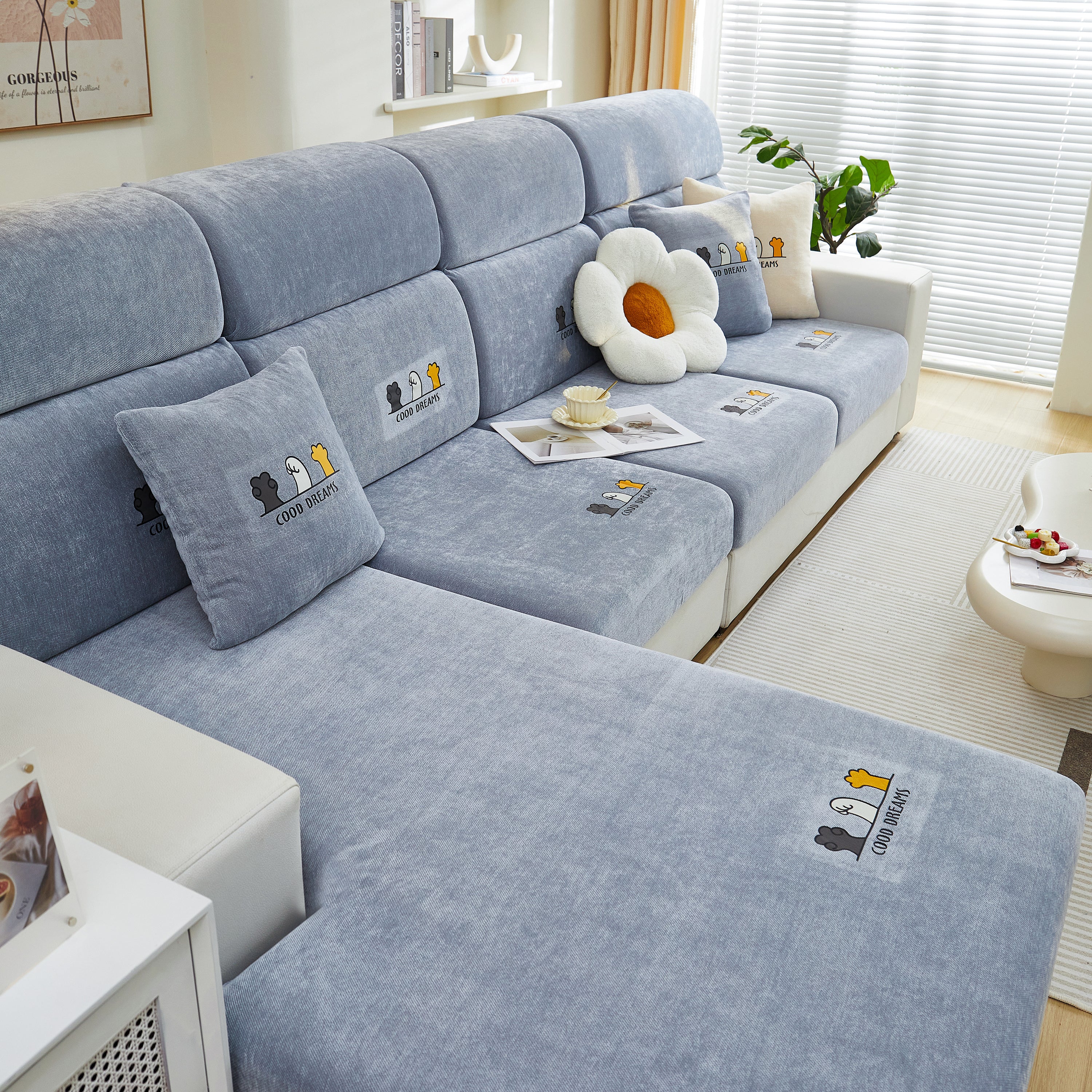 Super Stretch Seat Cushion/couch Slipcover, Solid Couch Cushion Covers Washable Furniture Protector